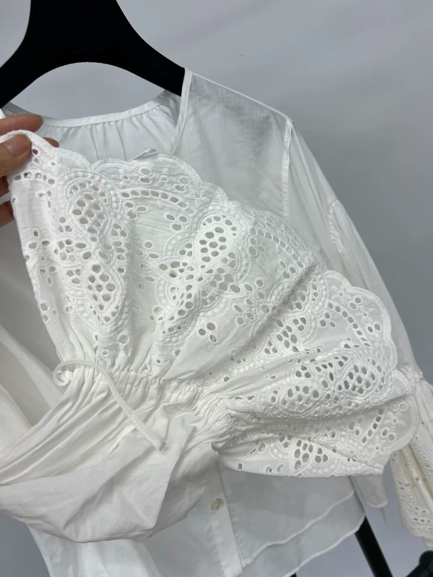 Gypsy Gypsohila Japanese Designer White Ruffled Shirt Size M / US 6-8 / IT 42-44 - 3 Thumbnail