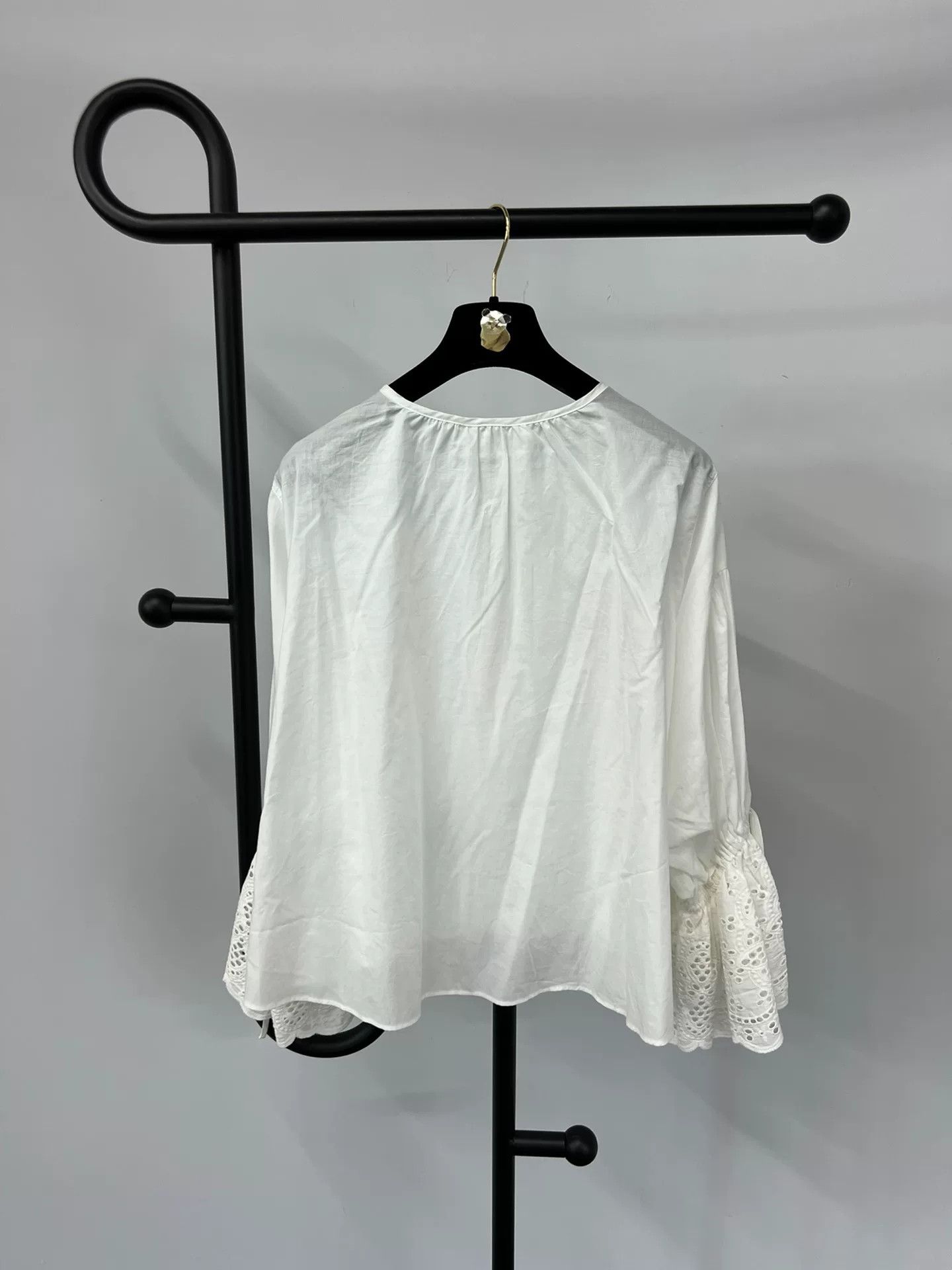 Gypsy Gypsohila Japanese Designer White Ruffled Shirt Size M / US 6-8 / IT 42-44 - 2 Thumbnail