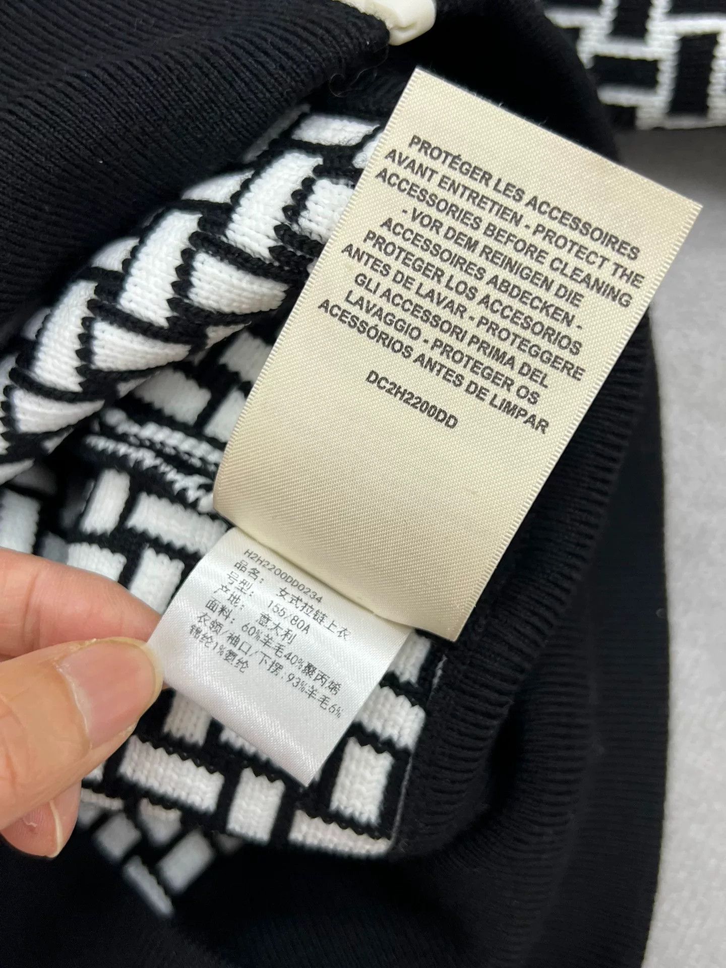 Hermes Hermes Black White Lapel Jacket Size XXS / US 00 / IT 34 - 7 Thumbnail
