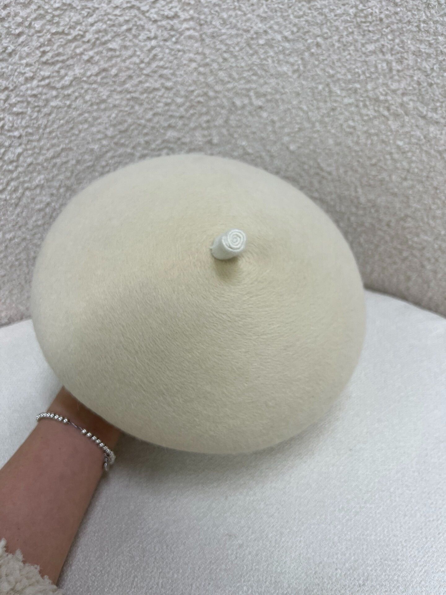 Maison Michel Maison Michel White Tulle Beret Size ONE SIZE - 2 Thumbnail