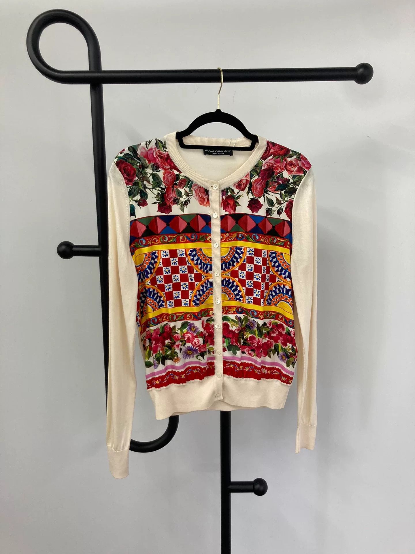 Dolce & Gabbana Dolce&Gabbana Sicilian Rose Knit Cardigan Size M / US 6-8 / IT 42-44 - 2 Thumbnail