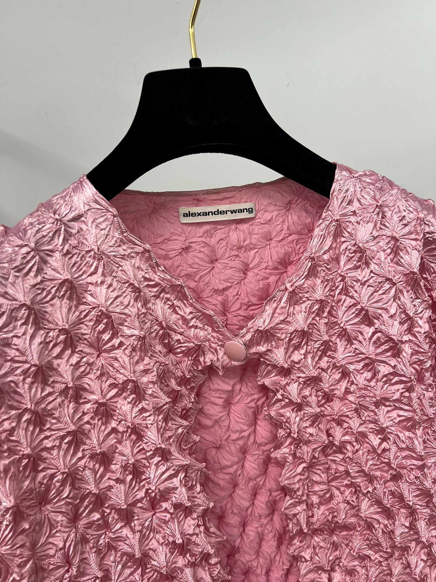 Alexander Wang Alexander Wang Pink Pleated Short Cardigan Size XS / US 0-2 / IT 36-38 - 2 Thumbnail