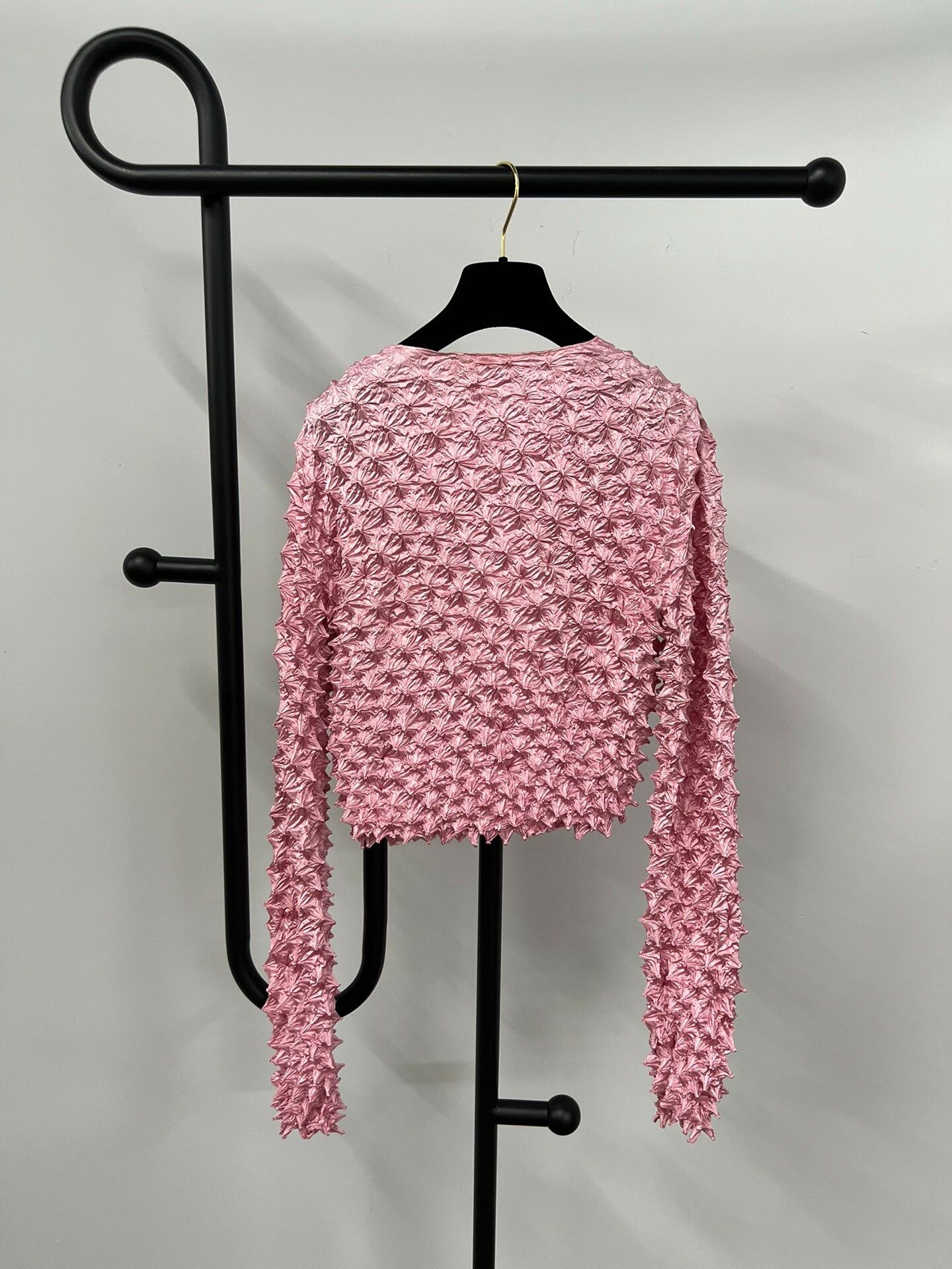 Alexander Wang Alexander Wang Pink Pleated Short Cardigan Size XS / US 0-2 / IT 36-38 - 3 Thumbnail