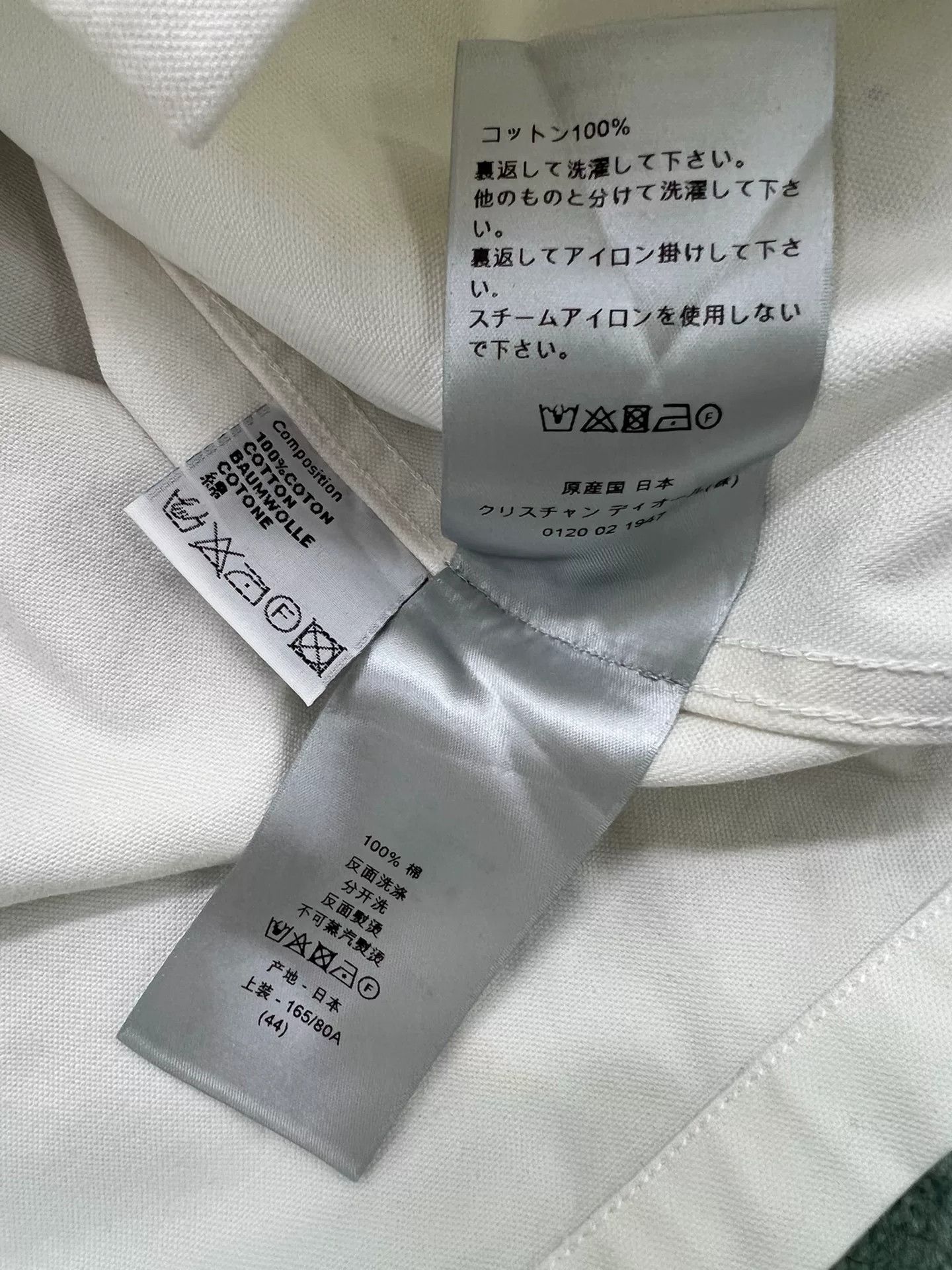 Dior Dior White Splatter Denim Jacket Size US S / EU 44-46 / 1 - 6 Thumbnail