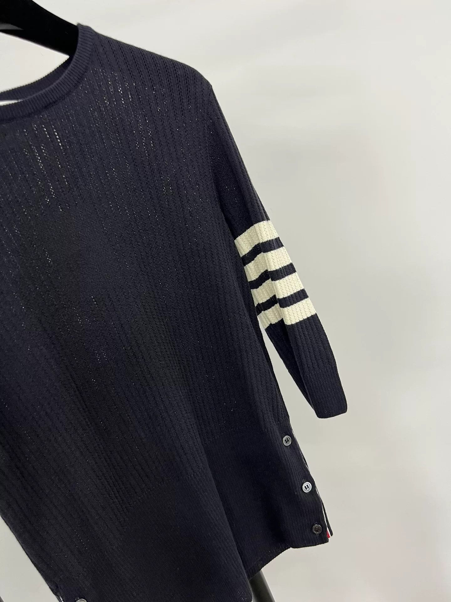 Thom Browne Thom Browne TB Dark Blue Knit Short-Sleeve Size US M / EU 48-50 / 2 - 3 Thumbnail