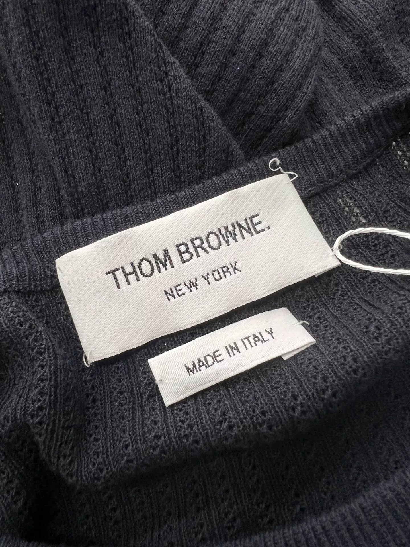 Thom Browne Thom Browne TB Dark Blue Knit Short-Sleeve Size US M / EU 48-50 / 2 - 4 Thumbnail