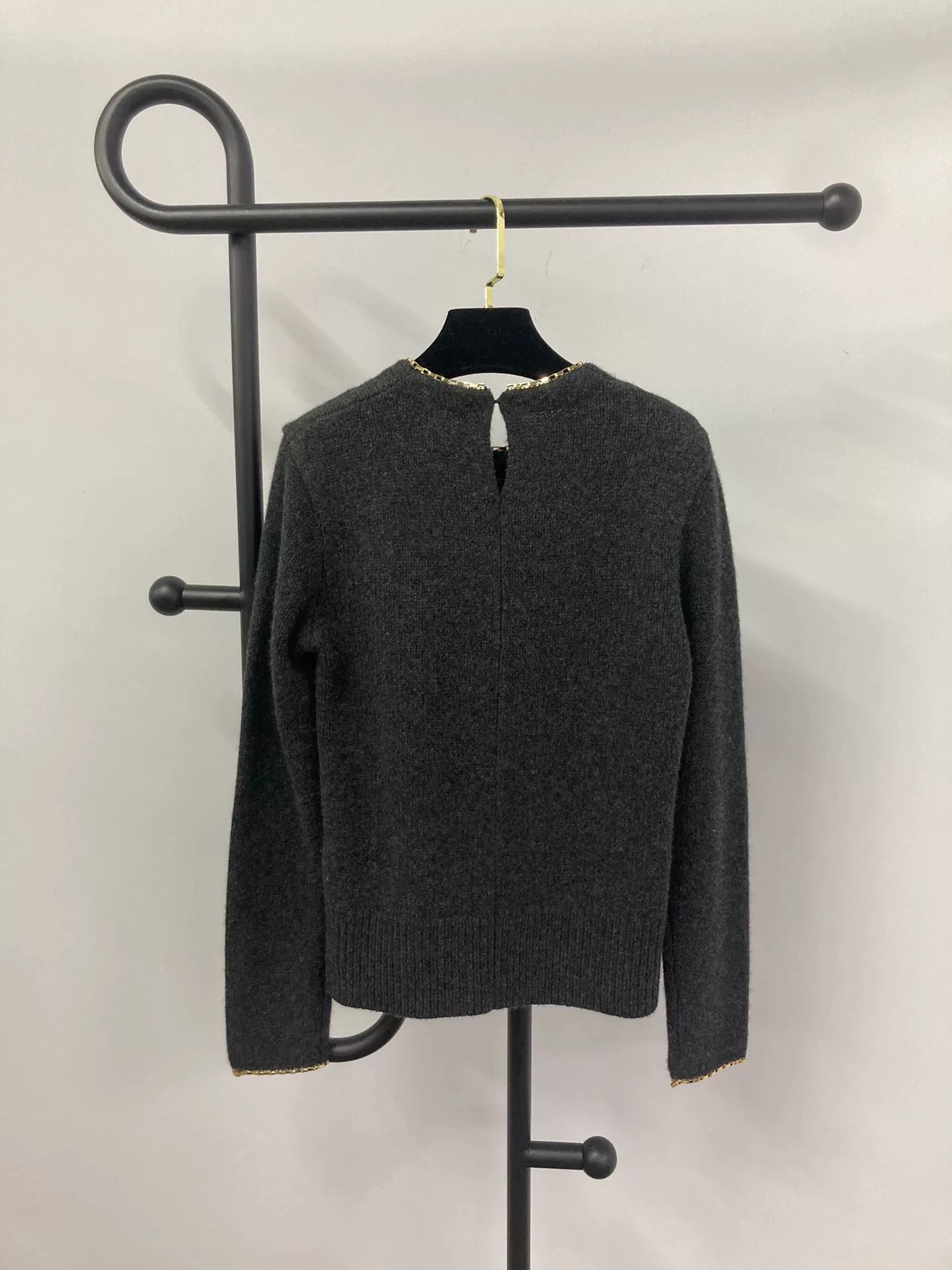 Toteme Toteme 2024 Gray Chain Knit Sweater Size S / US 4 / IT 40 - 2 Thumbnail