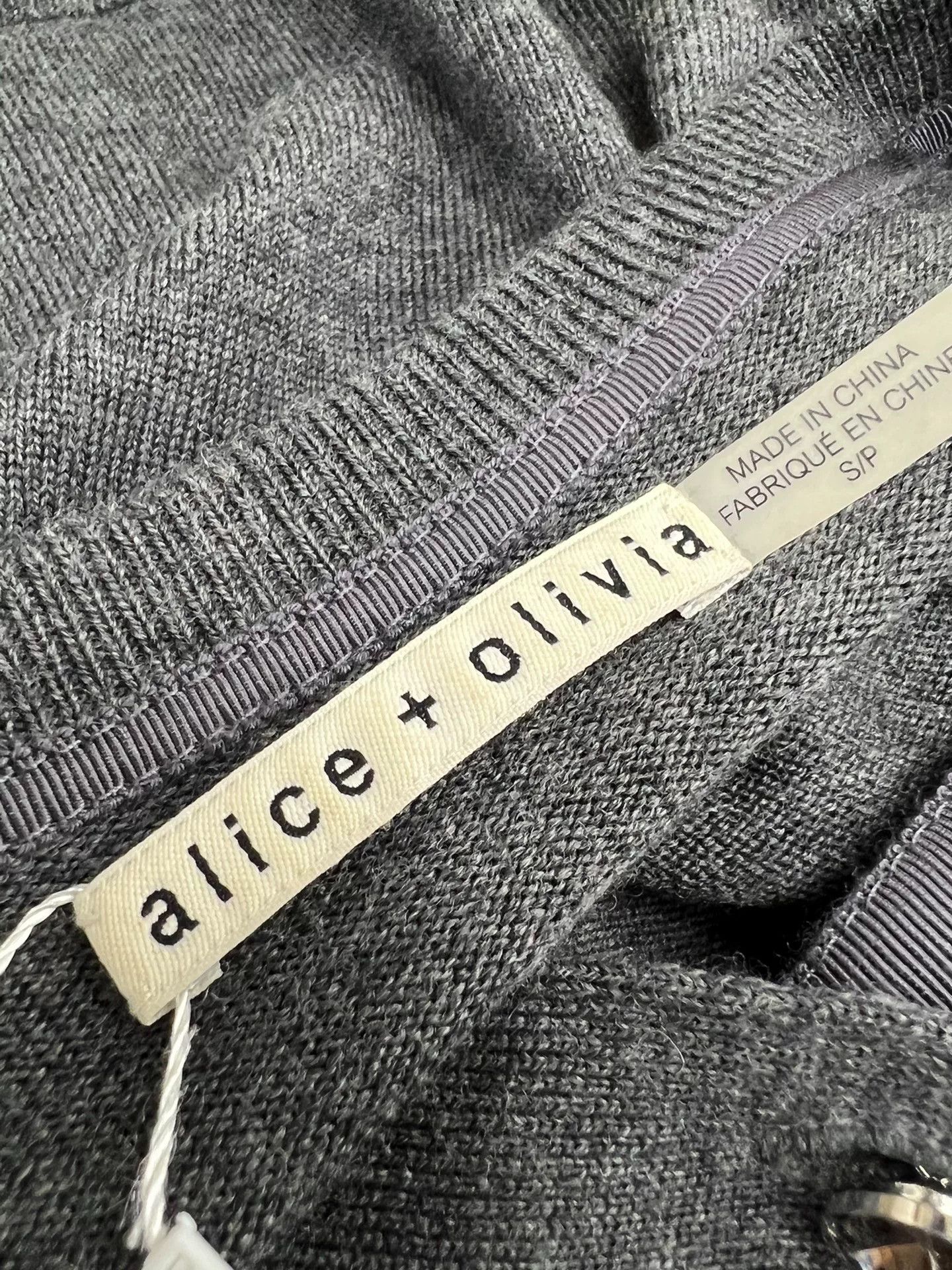 Alice + Olivia Alice + Olivia Gray Wool Cardigan Size S / US 4 / IT 40 - 4 Thumbnail