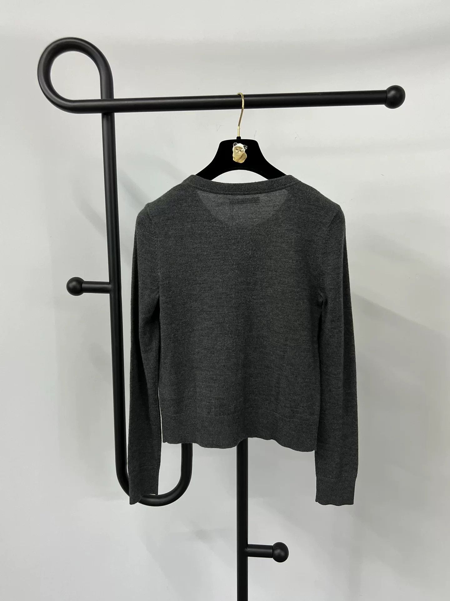 Alice + Olivia Alice + Olivia Gray Wool Cardigan Size S / US 4 / IT 40 - 2 Thumbnail