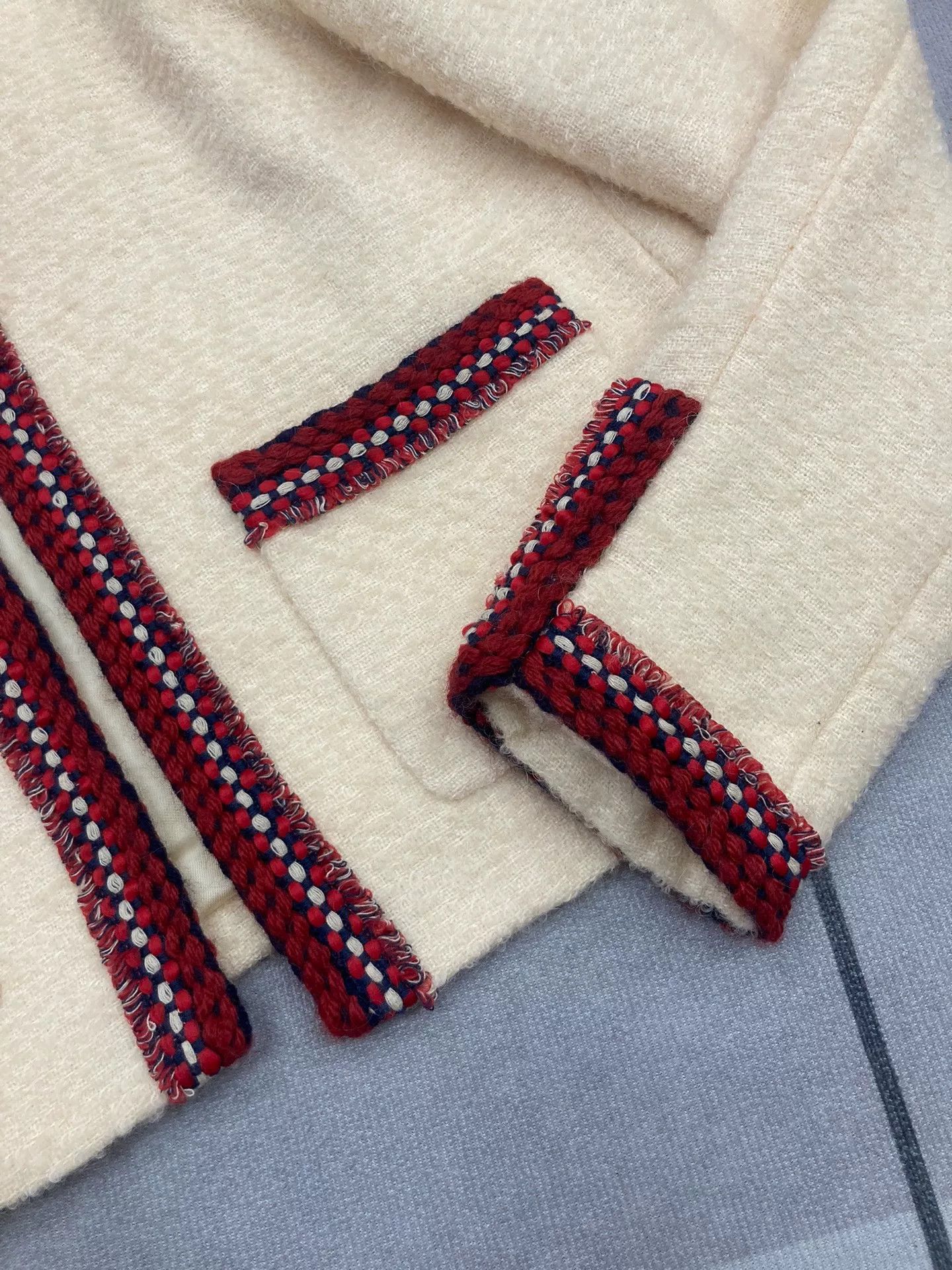 Celine Celine Red Trim Jacket Size S / US 4 / IT 40 - 3 Thumbnail