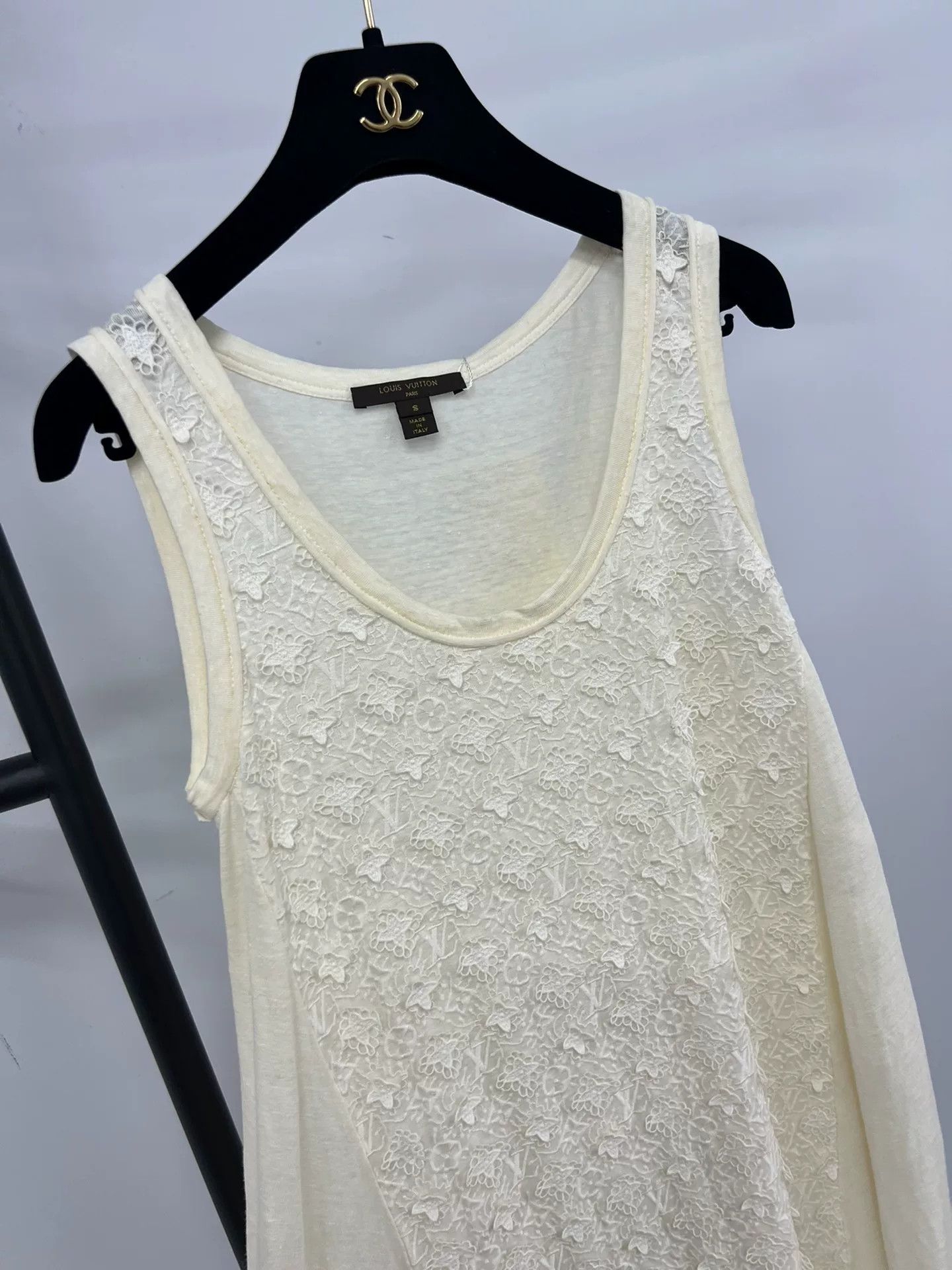 Louis Vuitton LV Monogram Logo Embroidered Sleeveless Knit Dress Size S / US 4 / IT 40 - 3 Thumbnail