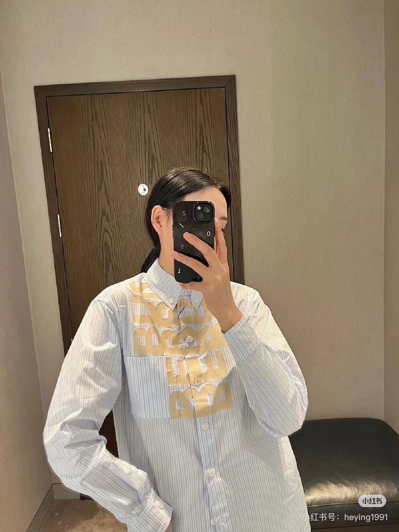 Burberry Burberry Blue White Stripe Letter Print Shirt Size XS / US 0-2 / IT 36-38 - 9 Thumbnail