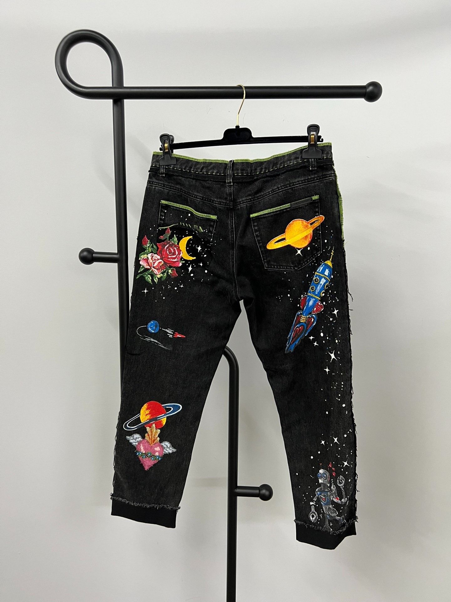 Dolce & Gabbana Dolce&Gabbana Space Embroidered Jeans Size US 26 / EU 42 - 3 Thumbnail