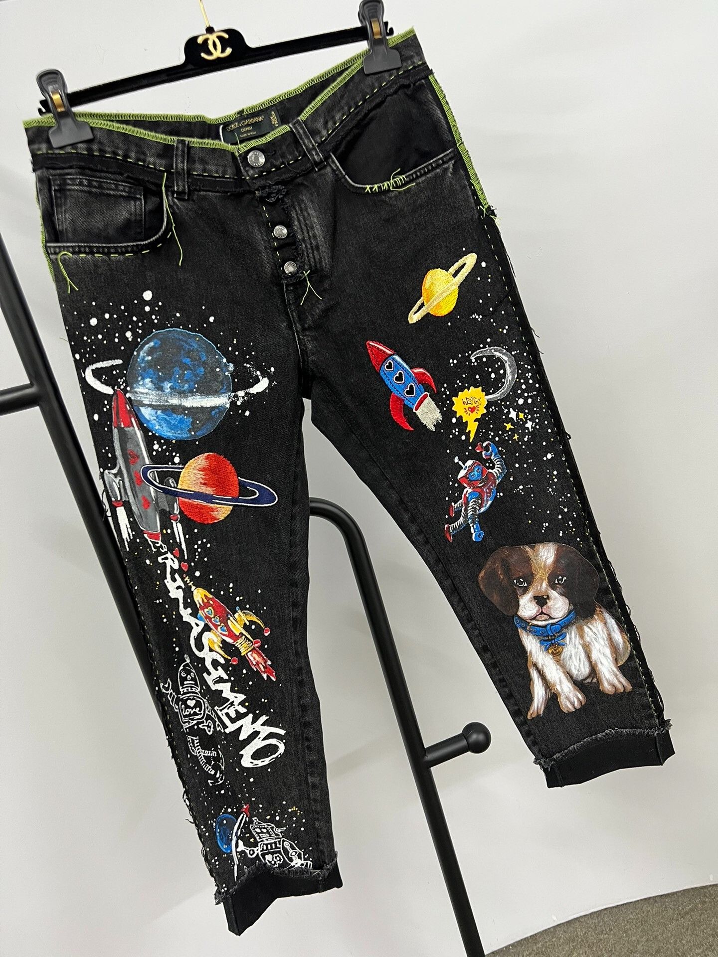 Dolce & Gabbana Dolce&Gabbana Space Embroidered Jeans Size US 26 / EU 42 - 2 Thumbnail