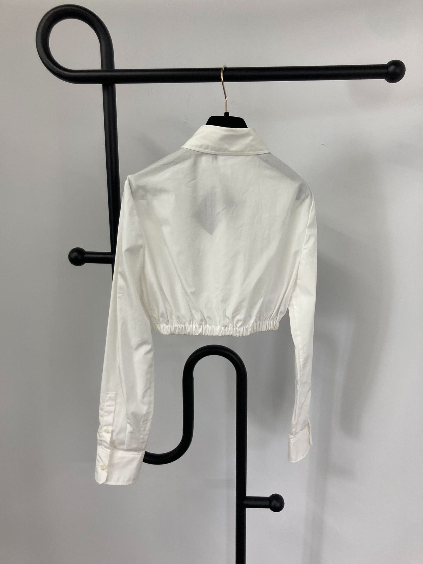 Prada Prada White Short Shirt Size S / US 4 / IT 40 - 2 Thumbnail