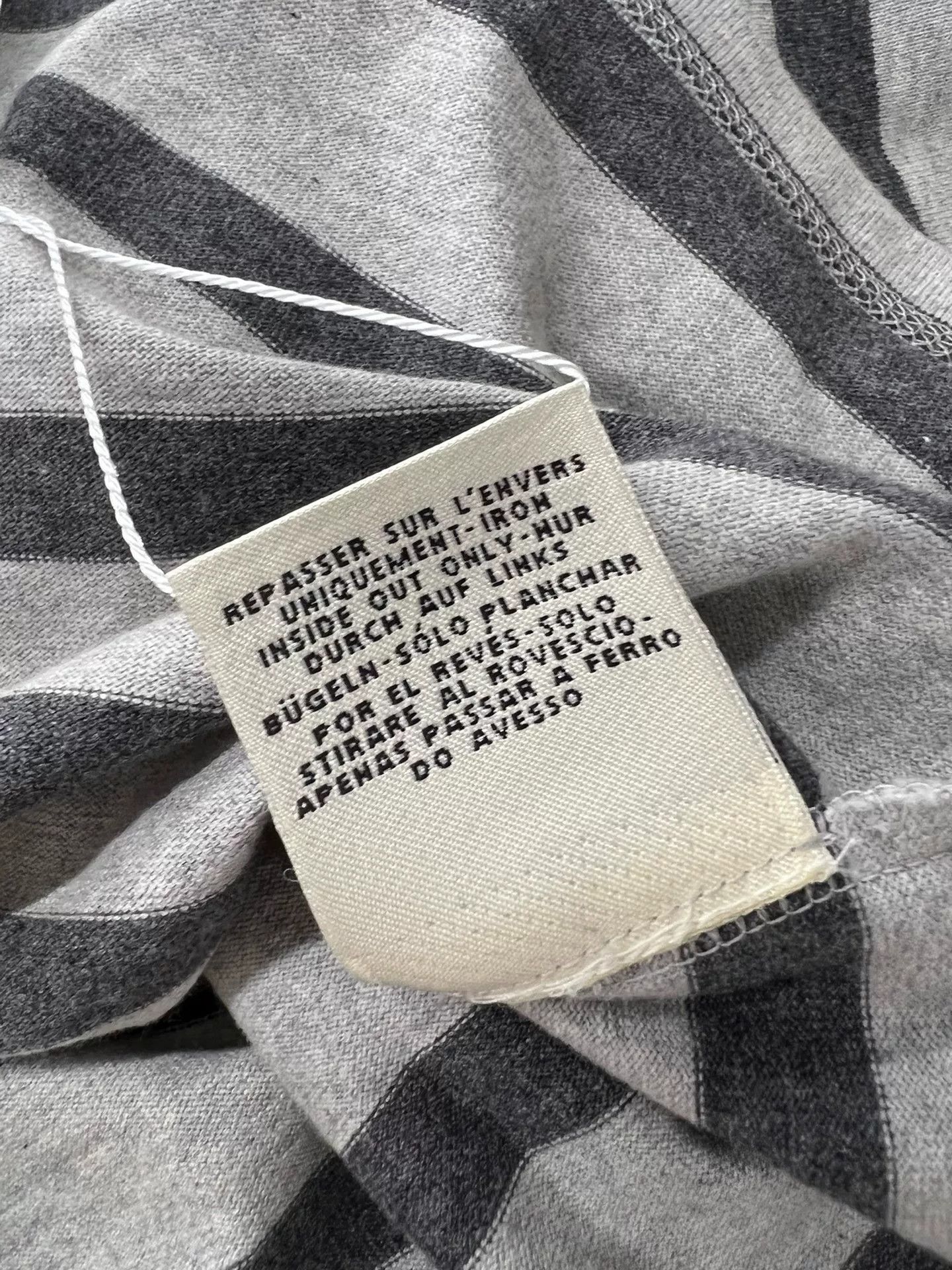 Hermes Hermes Black Gray Stripe Mid-Sleeve T-Shirt Size XS / US 0-2 / IT 36-38 - 6 Thumbnail
