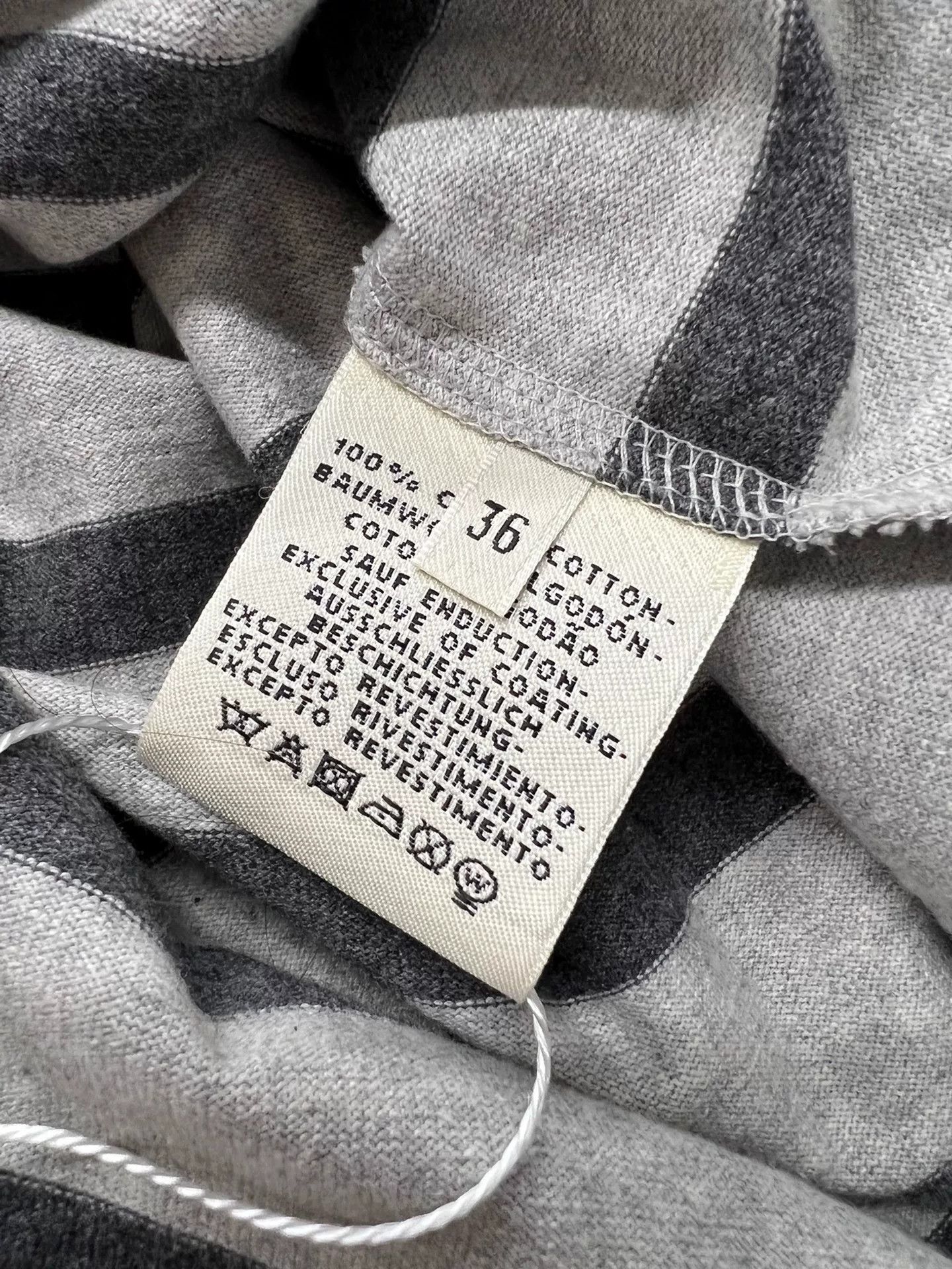 Hermes Hermes Black Gray Stripe Mid-Sleeve T-Shirt Size XS / US 0-2 / IT 36-38 - 5 Thumbnail