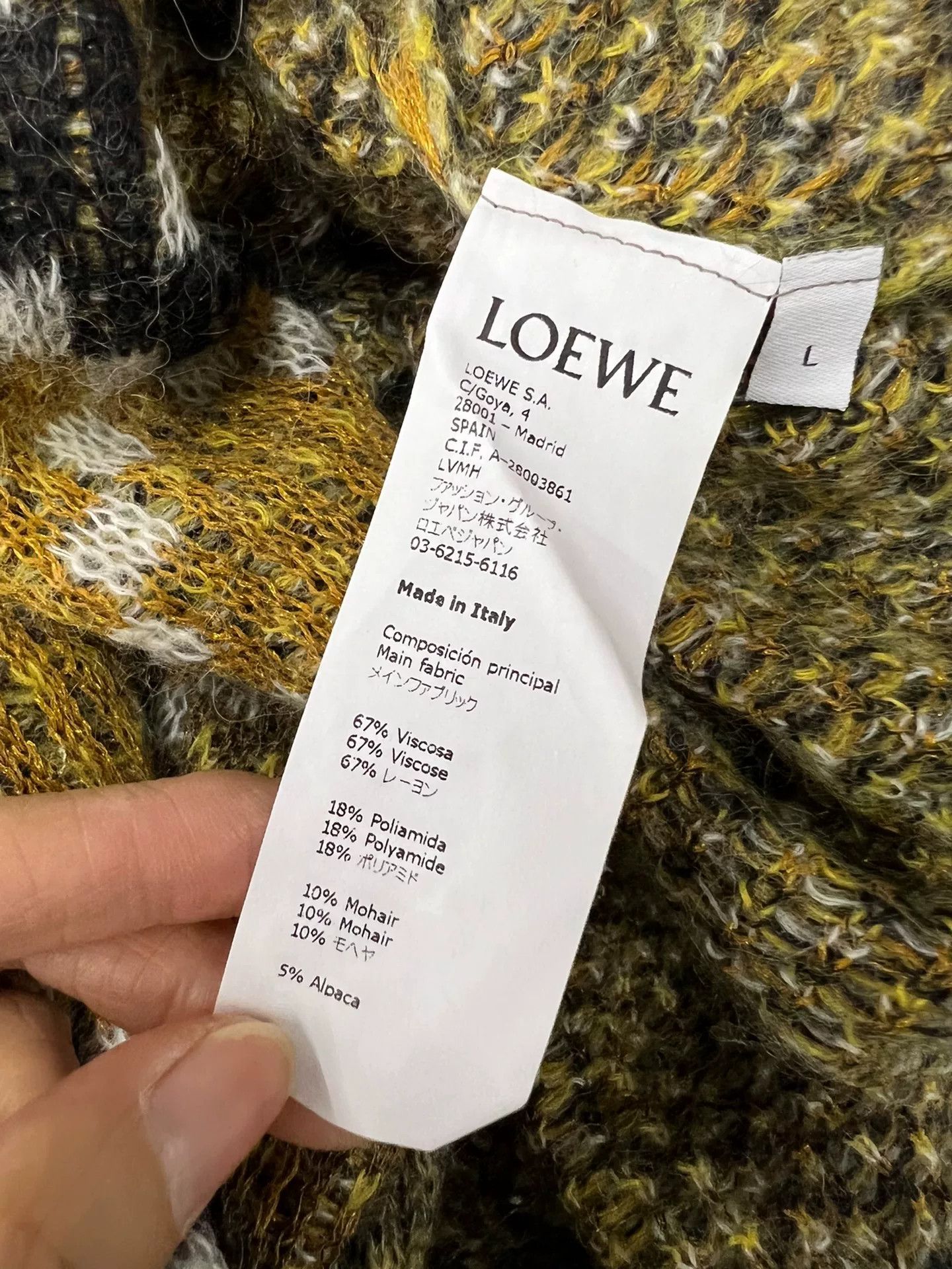 Loewe Loewe Yellow Long Knit Cardigan Size L / US 10 / IT 46 - 3 Thumbnail