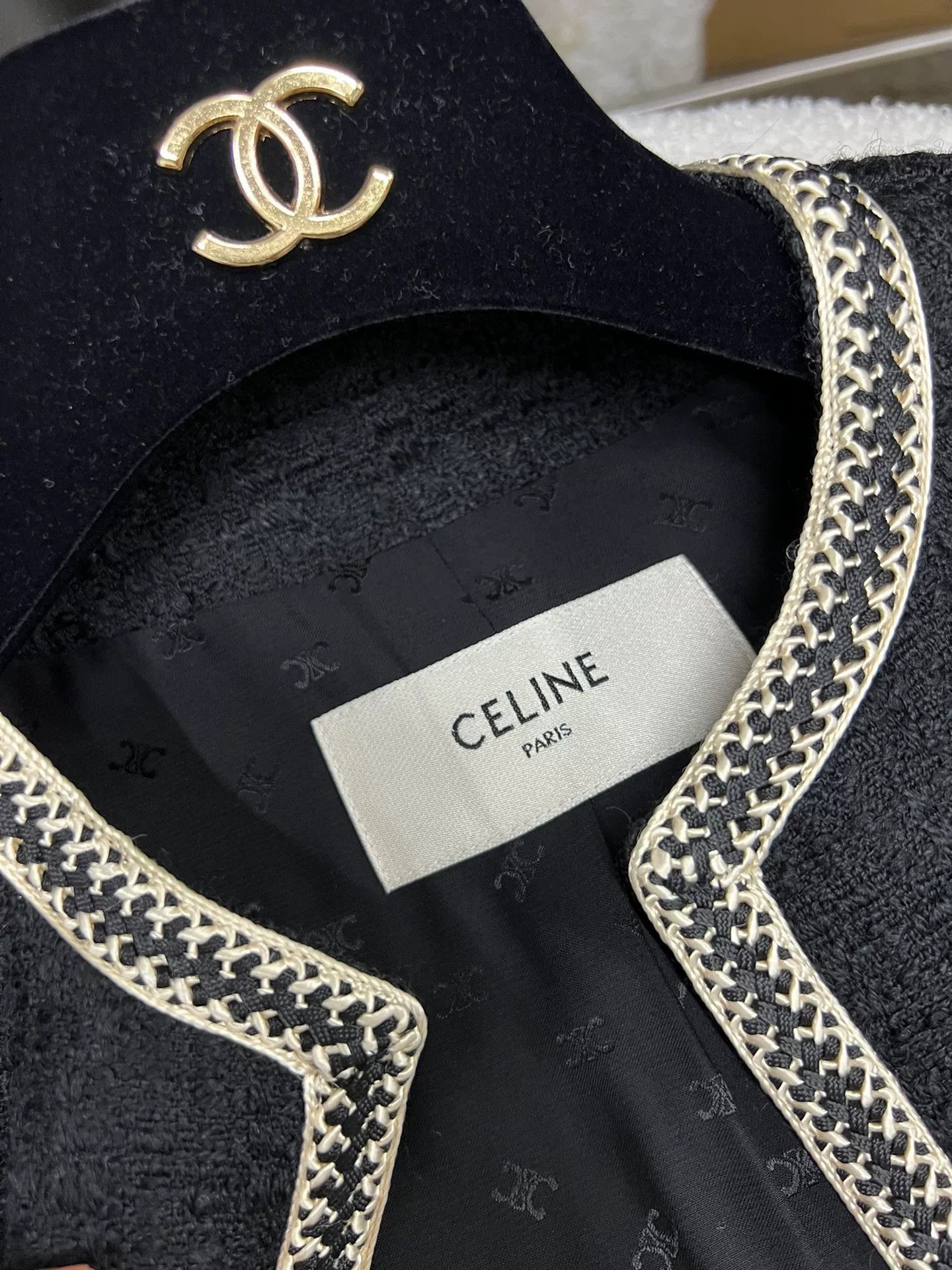 Celine Celine Knit Trim Black Jacket Size XS / US 0-2 / IT 36-38 - 4 Thumbnail