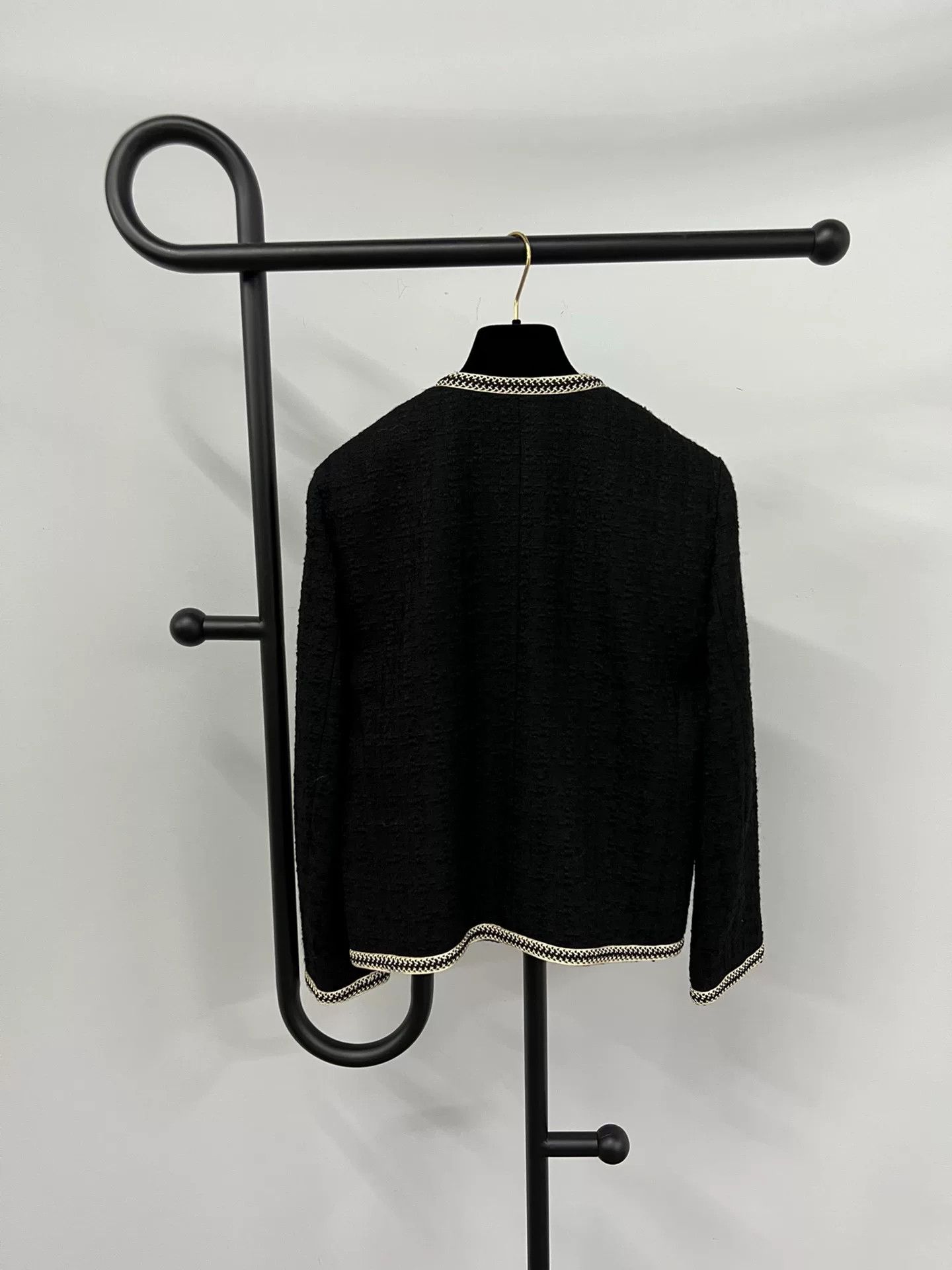 Celine Celine Knit Trim Black Jacket Size XS / US 0-2 / IT 36-38 - 2 Thumbnail