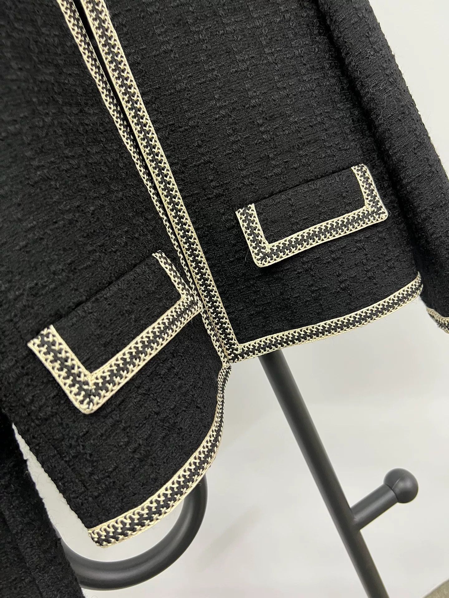 Celine Celine Knit Trim Black Jacket Size XS / US 0-2 / IT 36-38 - 3 Thumbnail