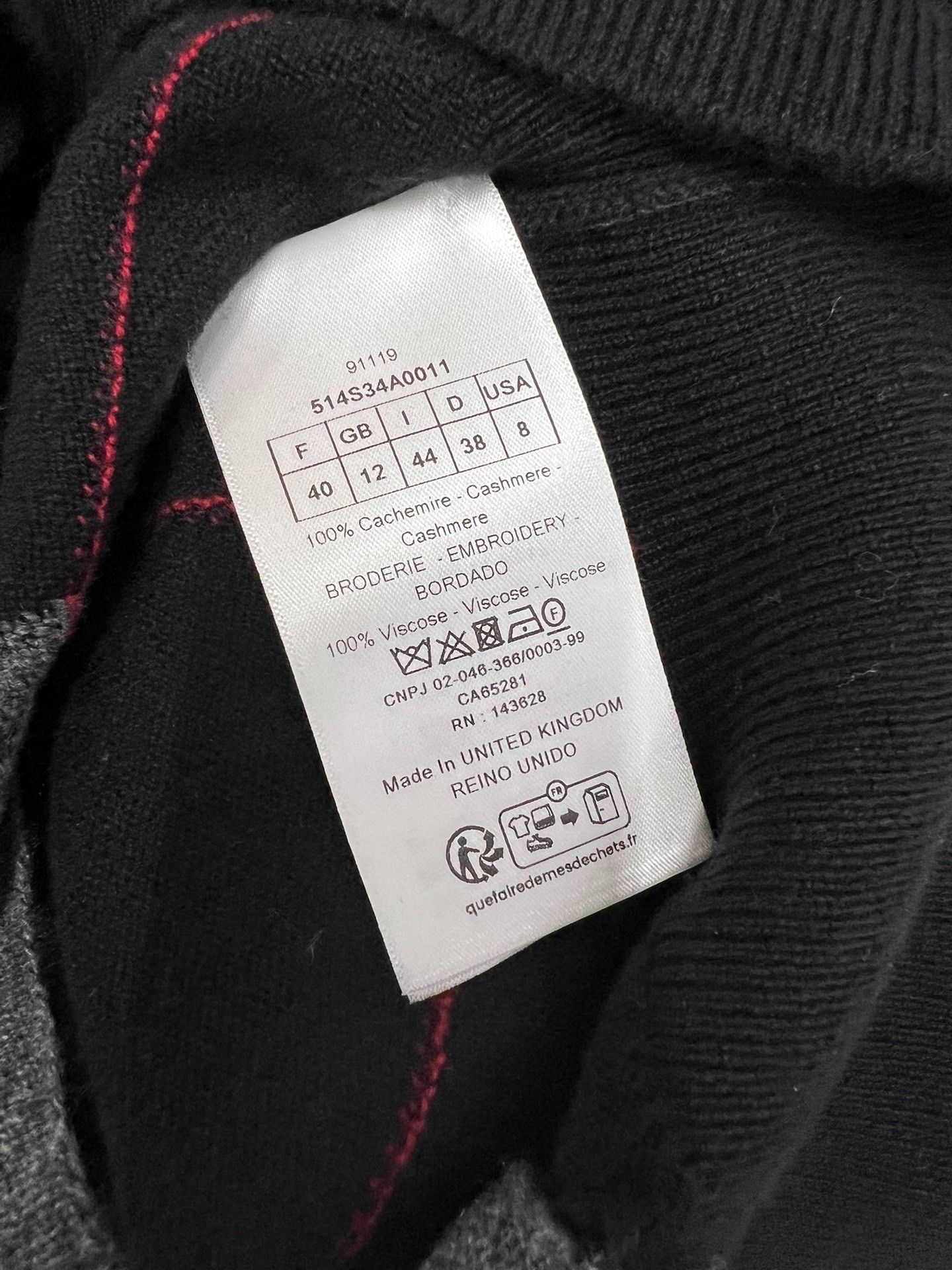 Dior Dior 25 Openwork Argyle Cashmere Sweater Size S / US 4 / IT 40 - 5 Thumbnail