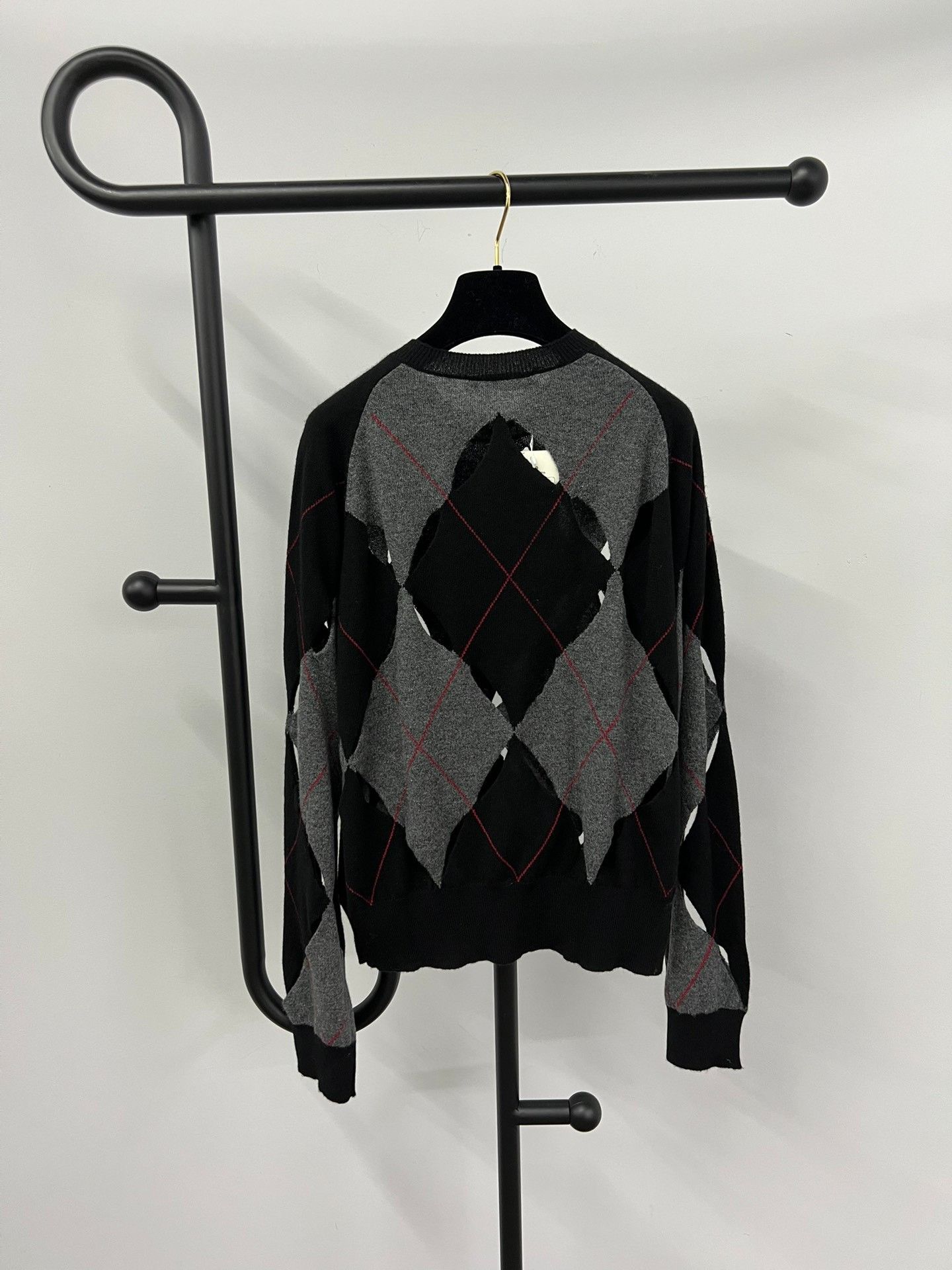 Dior Dior 25 Openwork Argyle Cashmere Sweater Size S / US 4 / IT 40 - 3 Thumbnail