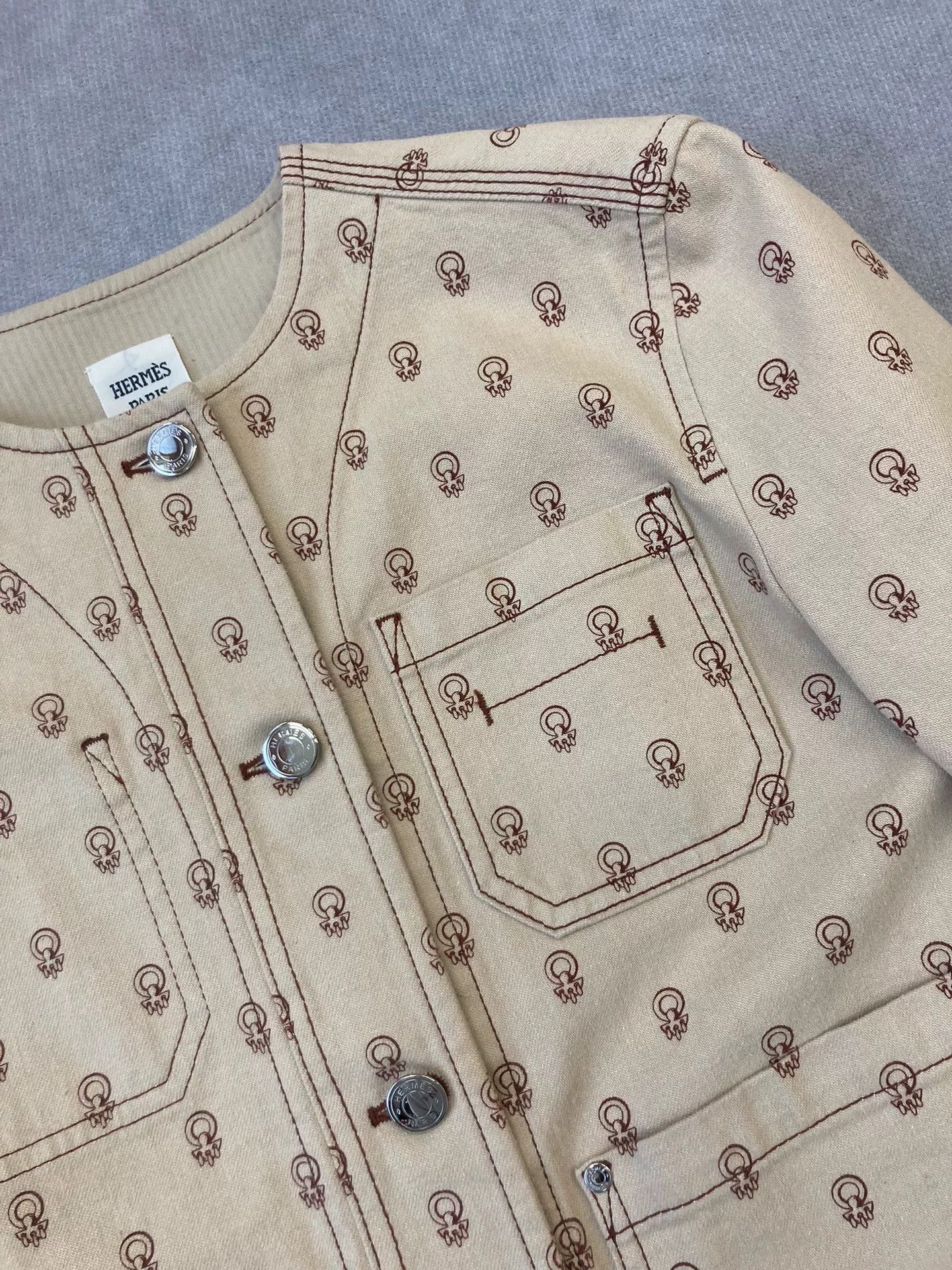 Hermes Hermes Printed Denim Jacket Size XS / US 0-2 / IT 36-38 - 2 Thumbnail