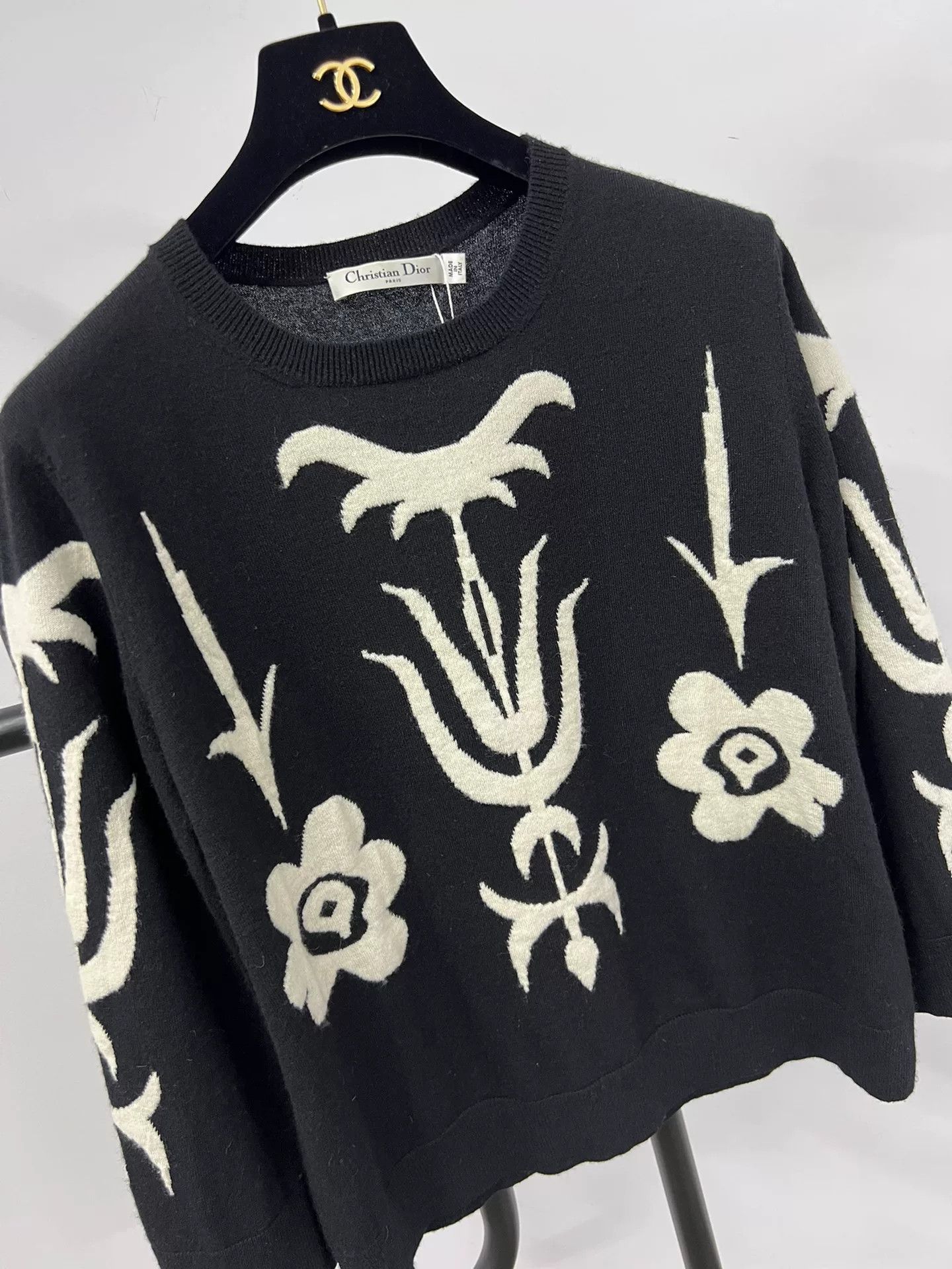 Dior Dior Cashmere Black White Sweater Size M / US 6-8 / IT 42-44 - 3 Thumbnail