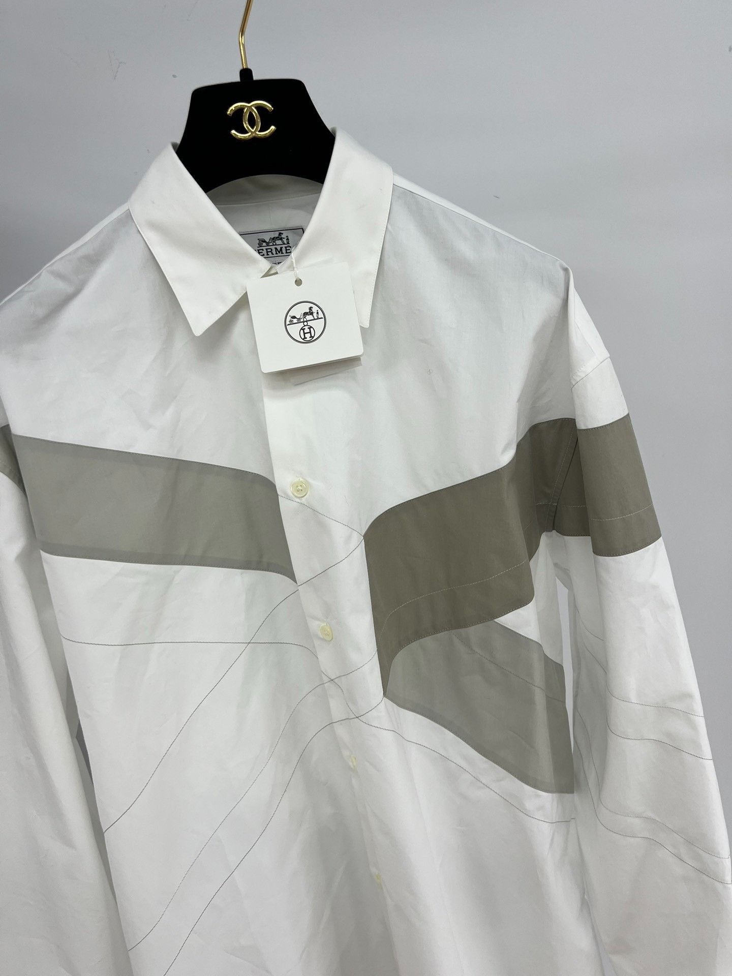 Hermes Hermes New Colorblock Geometric Shirt Size S / US 4 / IT 40 - 2 Thumbnail