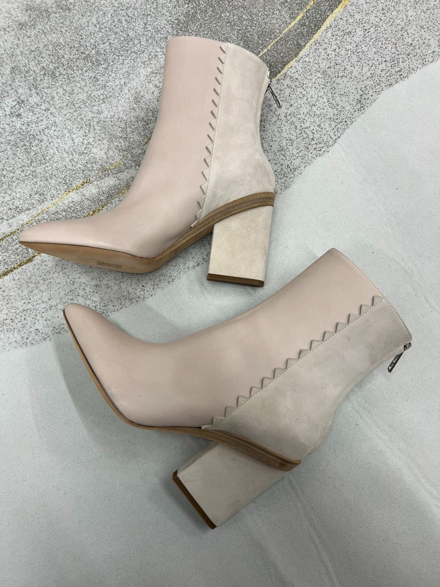 Hermes Hermes Pink Suede High-Heel Ankle Boots Size US 7 / IT 37 - 4 Thumbnail