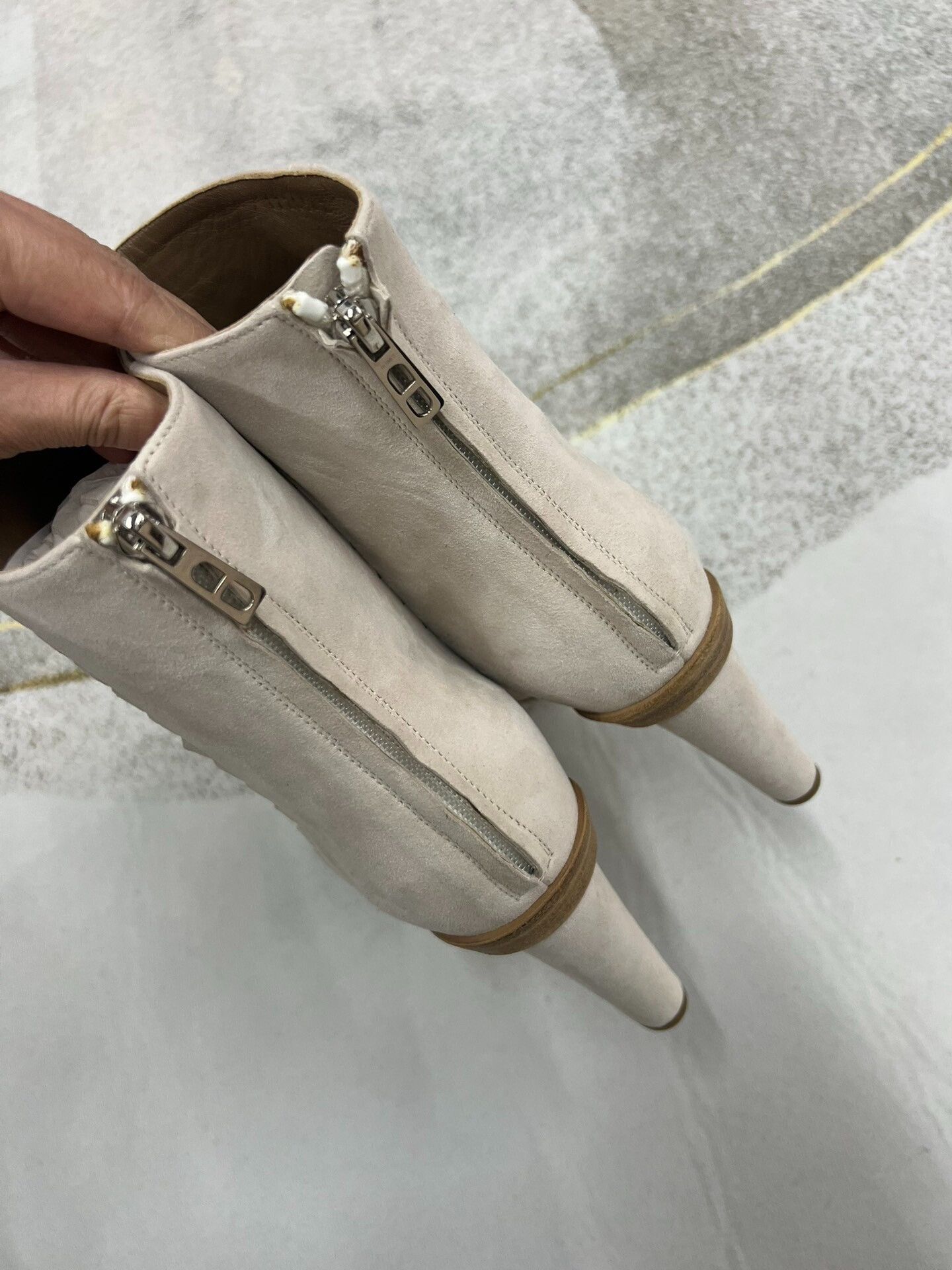 Hermes Hermes Pink Suede High-Heel Ankle Boots Size US 7 / IT 37 - 6 Thumbnail