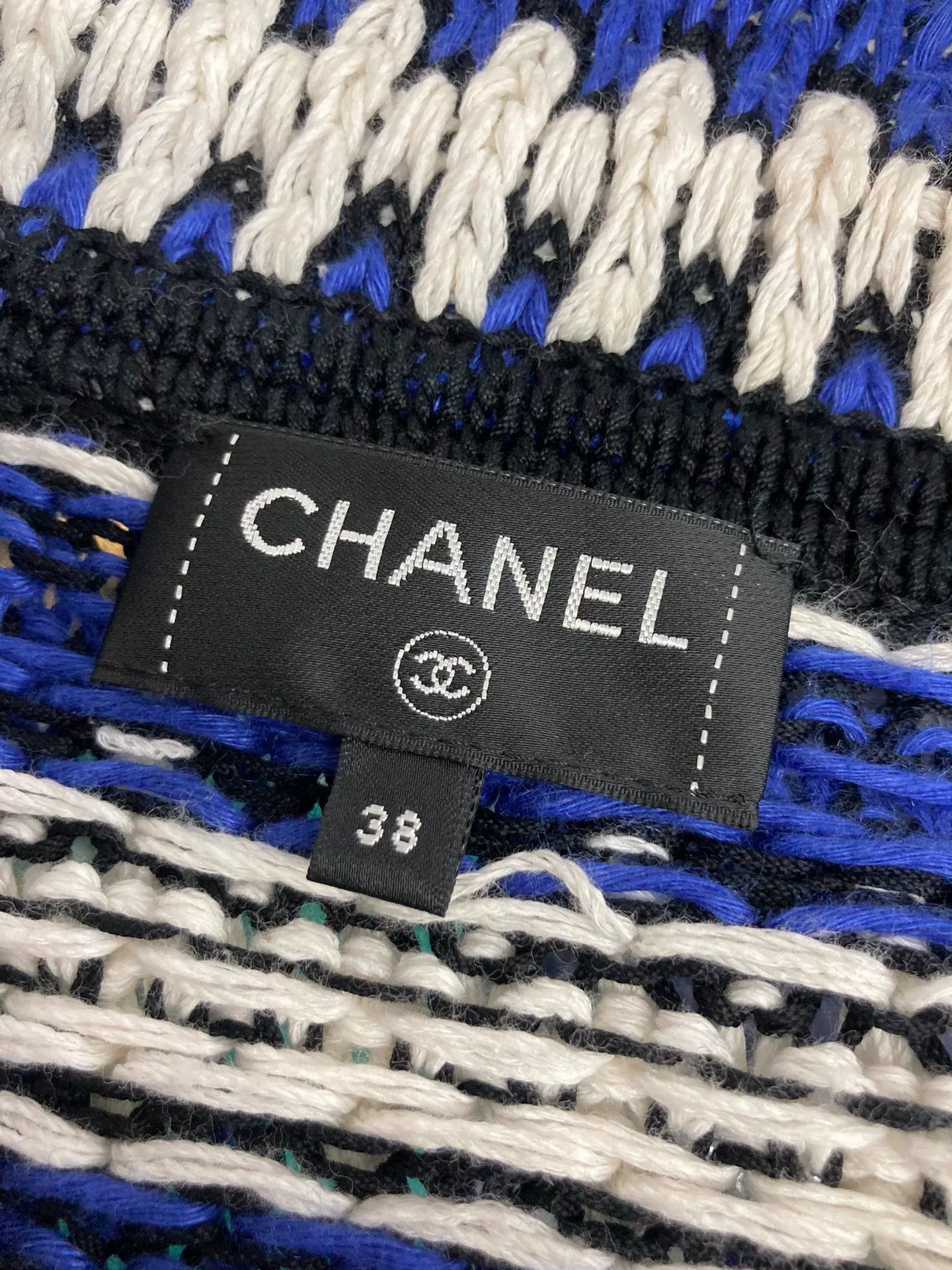 Chanel Chanel 21C Resort Blue White Stripe Knit Cardigan Size S / US 4 / IT 40 - 3 Thumbnail