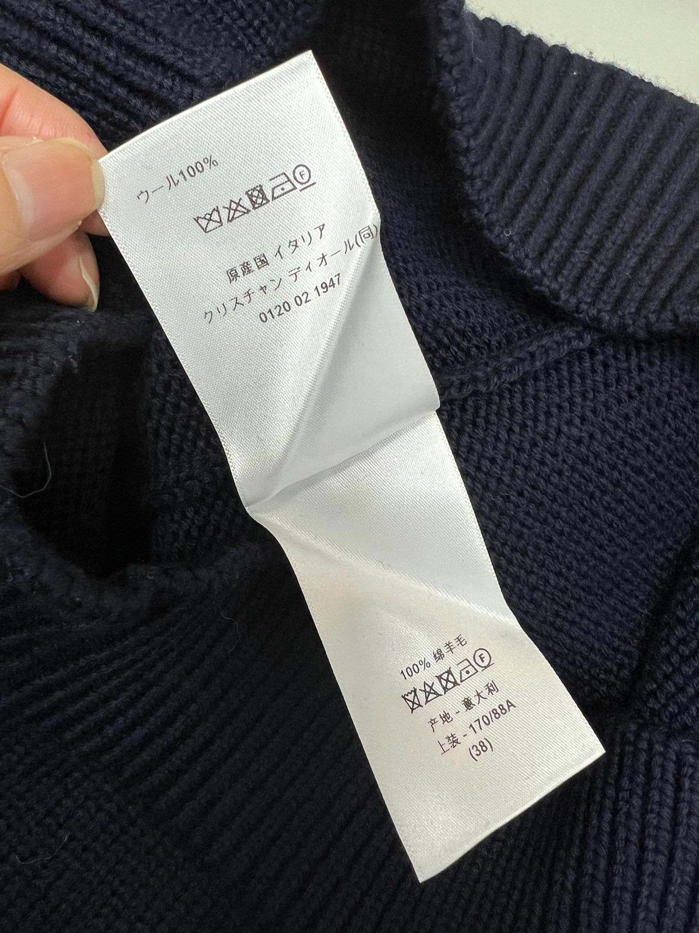 Dior Dior Navy Lapel Wool Sweater Size S / US 4 / IT 40 - 7 Thumbnail