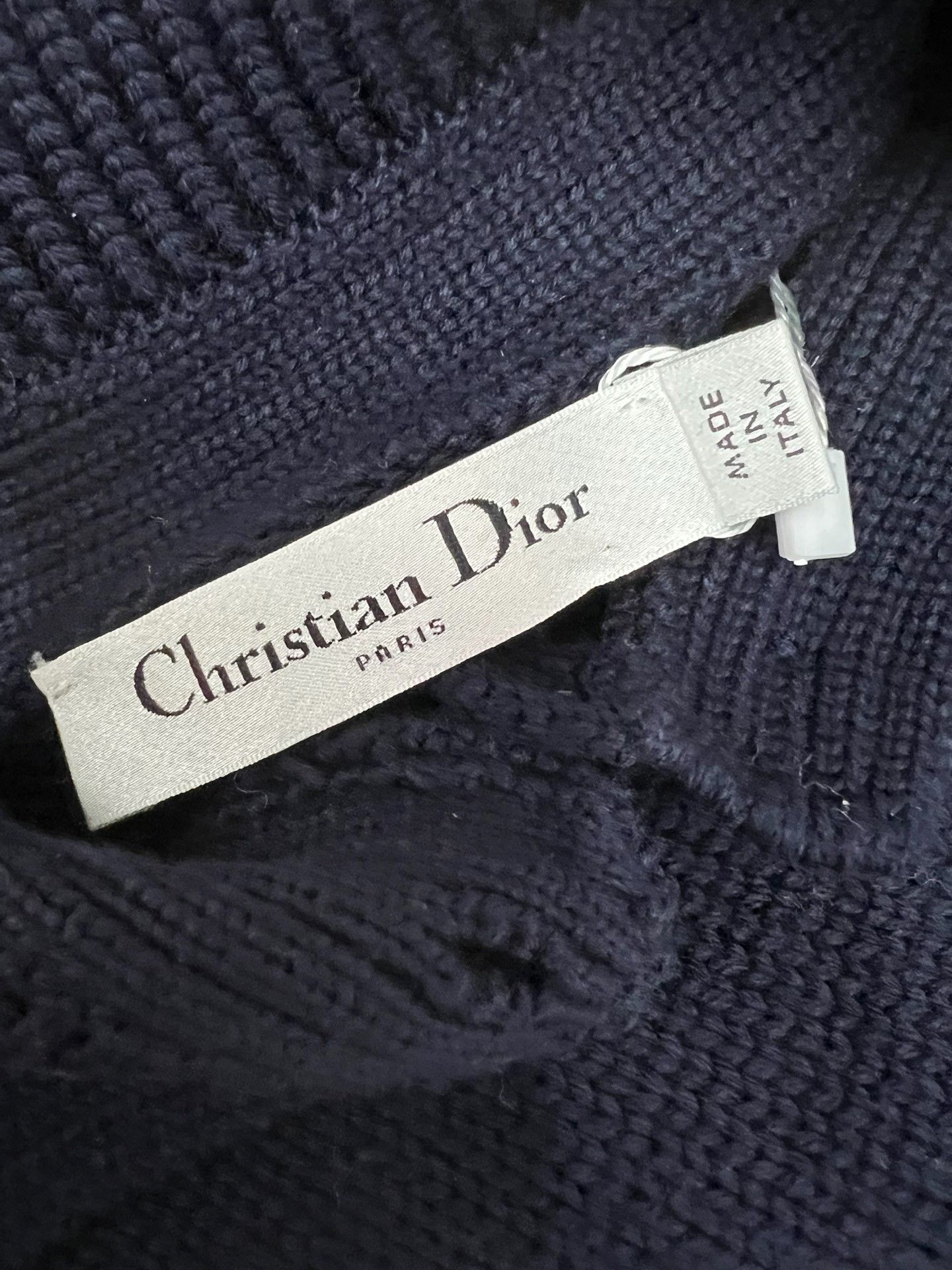 Dior Dior Navy Lapel Wool Sweater Size S / US 4 / IT 40 - 5 Thumbnail