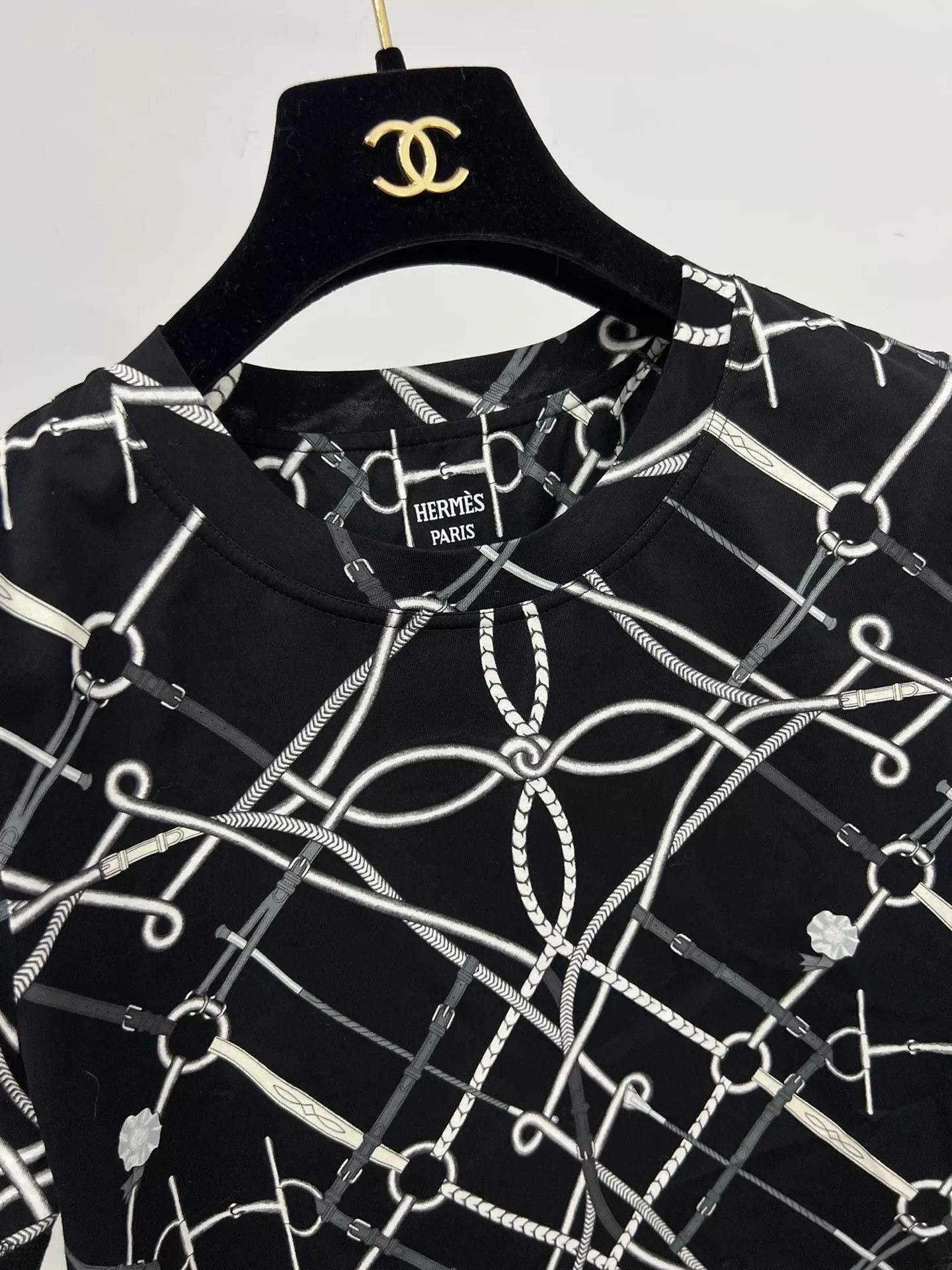 Hermes Hermes Black Short-Sleeve Printed T-Shirt Size US XXS / EU 40 - 3 Thumbnail