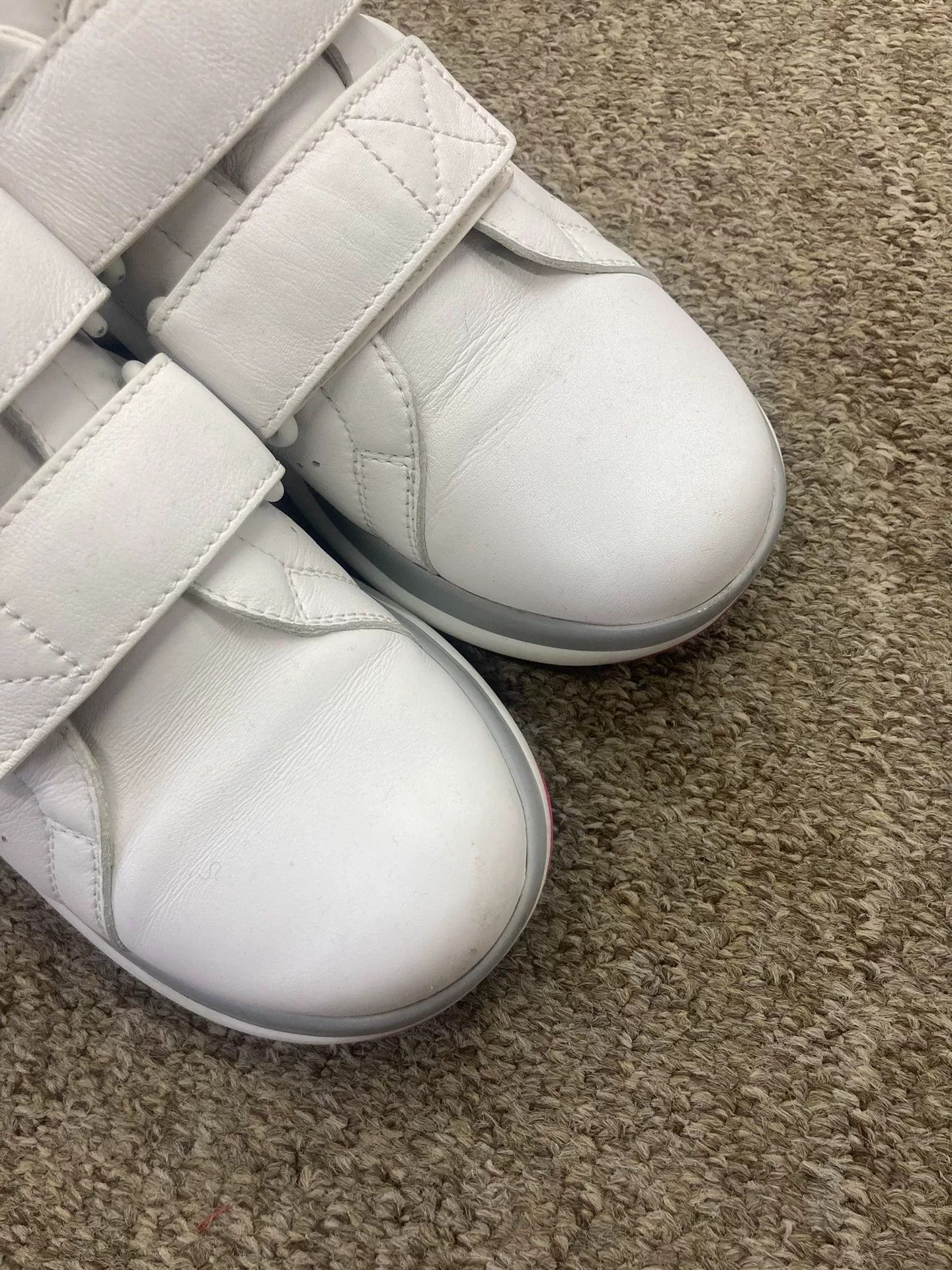 Louis Vuitton LV White Leather Velcro Dad Shoes Size US 6 / IT 36 - 6 Thumbnail
