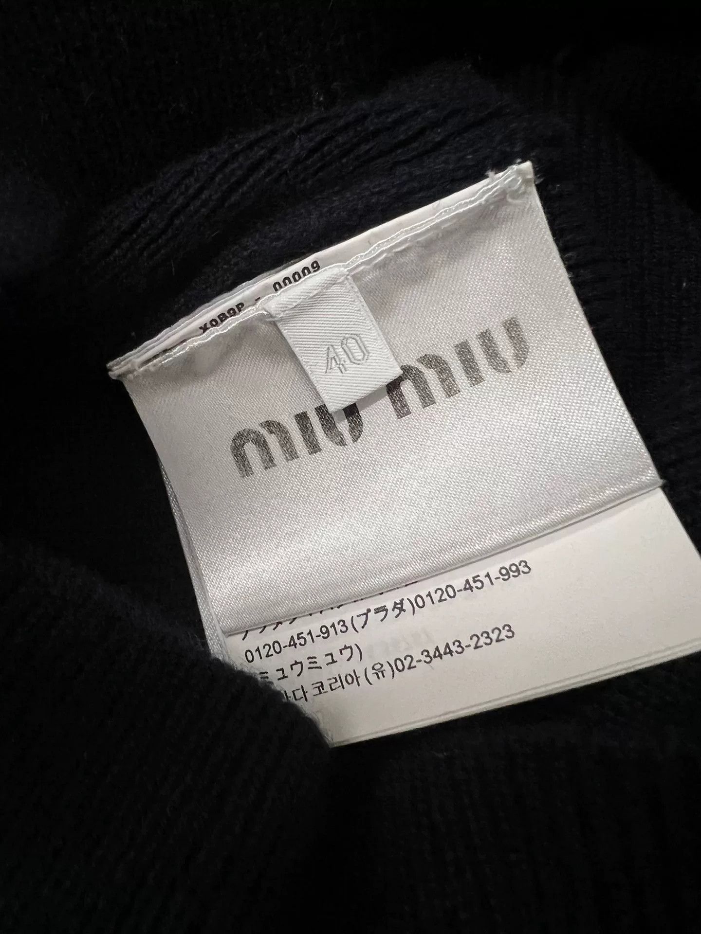 Miu Miu MiuMiu Navy Collar Cashmere Cardigan Size S / US 4 / IT 40 - 5 Thumbnail