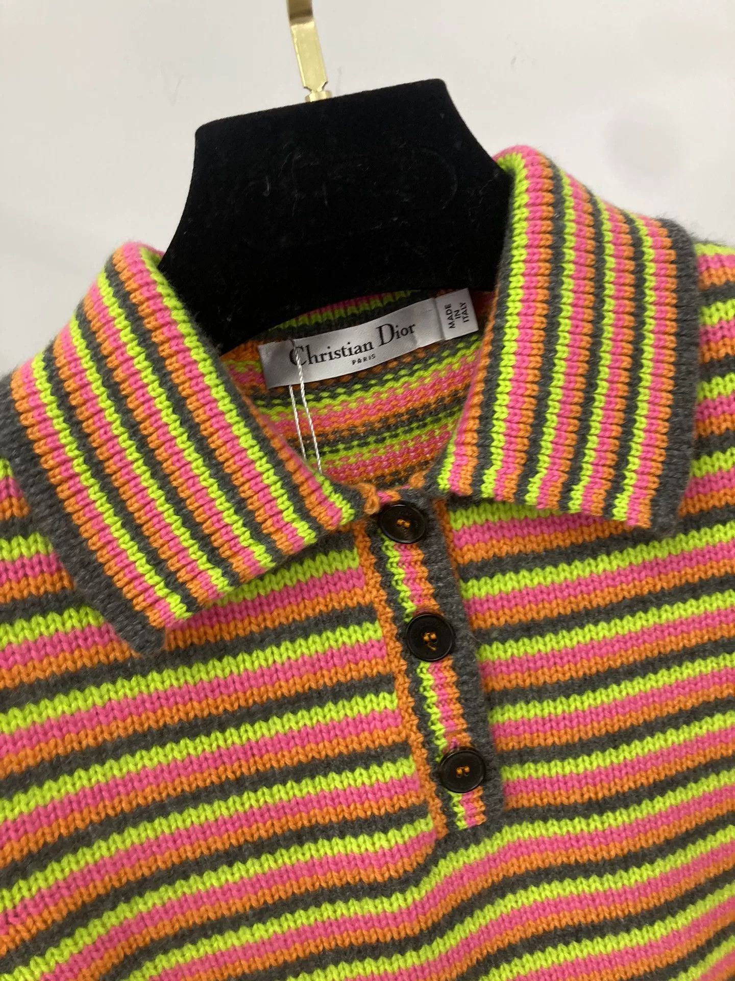 Dior Dior Colorful Striped Cashmere Knit Top Size S / US 4 / IT 40 - 3 Thumbnail