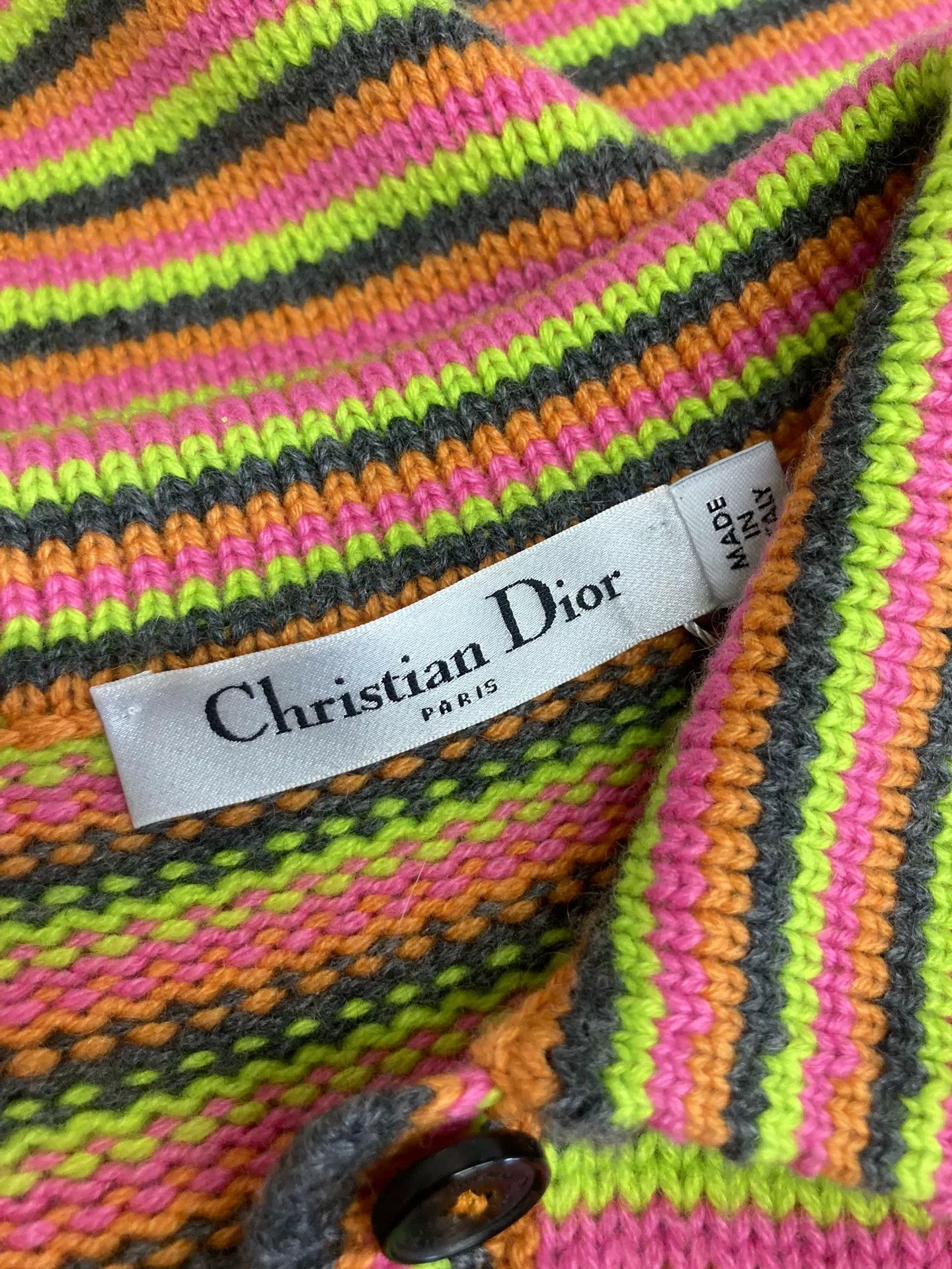 Dior Dior Colorful Striped Cashmere Knit Top Size S / US 4 / IT 40 - 4 Thumbnail