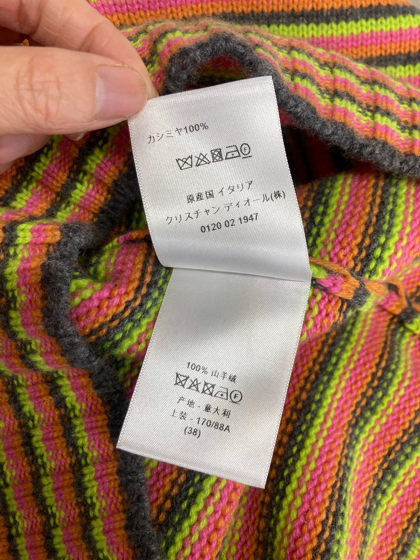 Dior Dior Colorful Striped Cashmere Knit Top Size S / US 4 / IT 40 - 7 Thumbnail