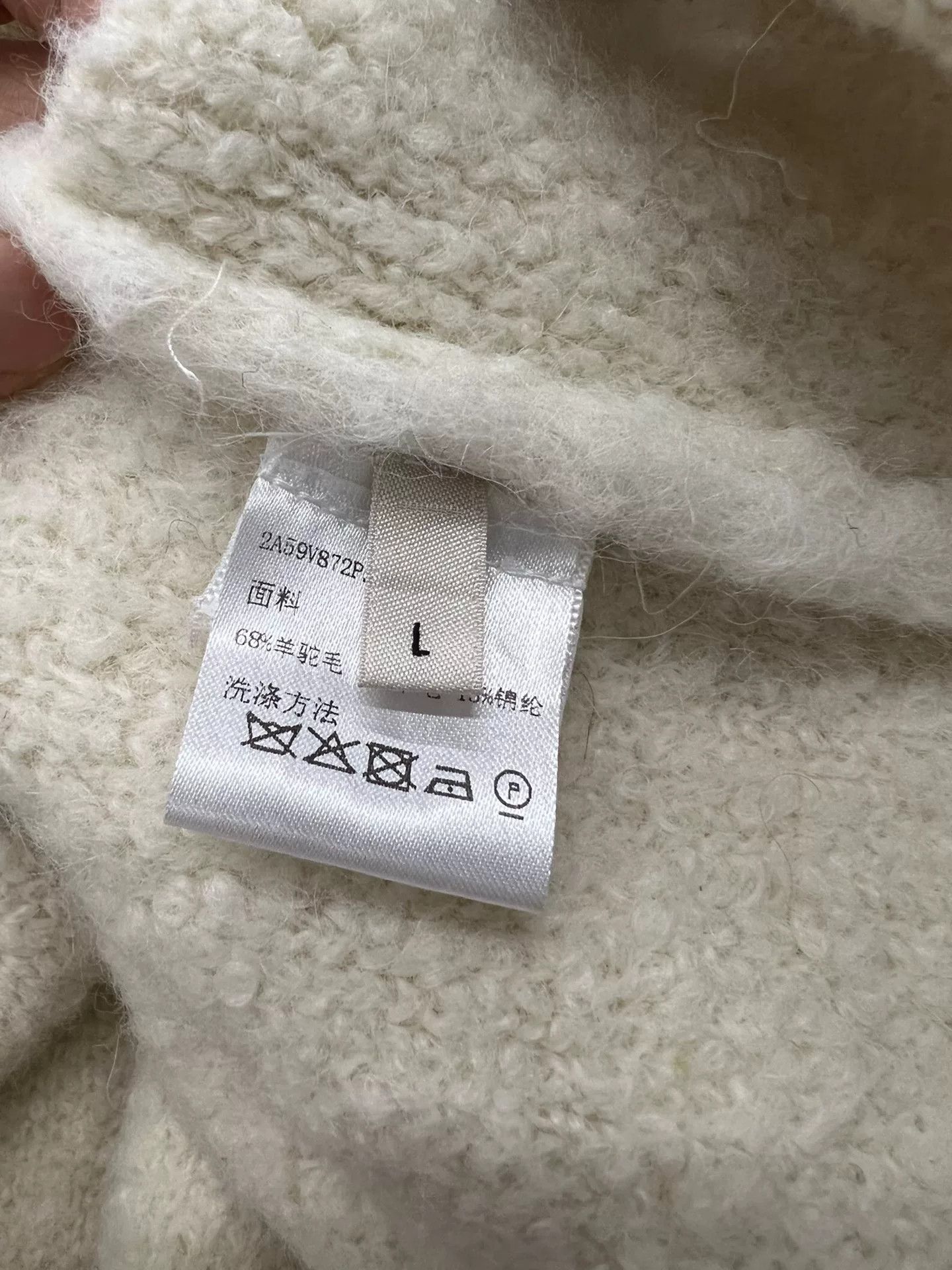 Celine Celine White Gold Button Alpaca Coat Size L / US 10 / IT 46 - 5 Thumbnail
