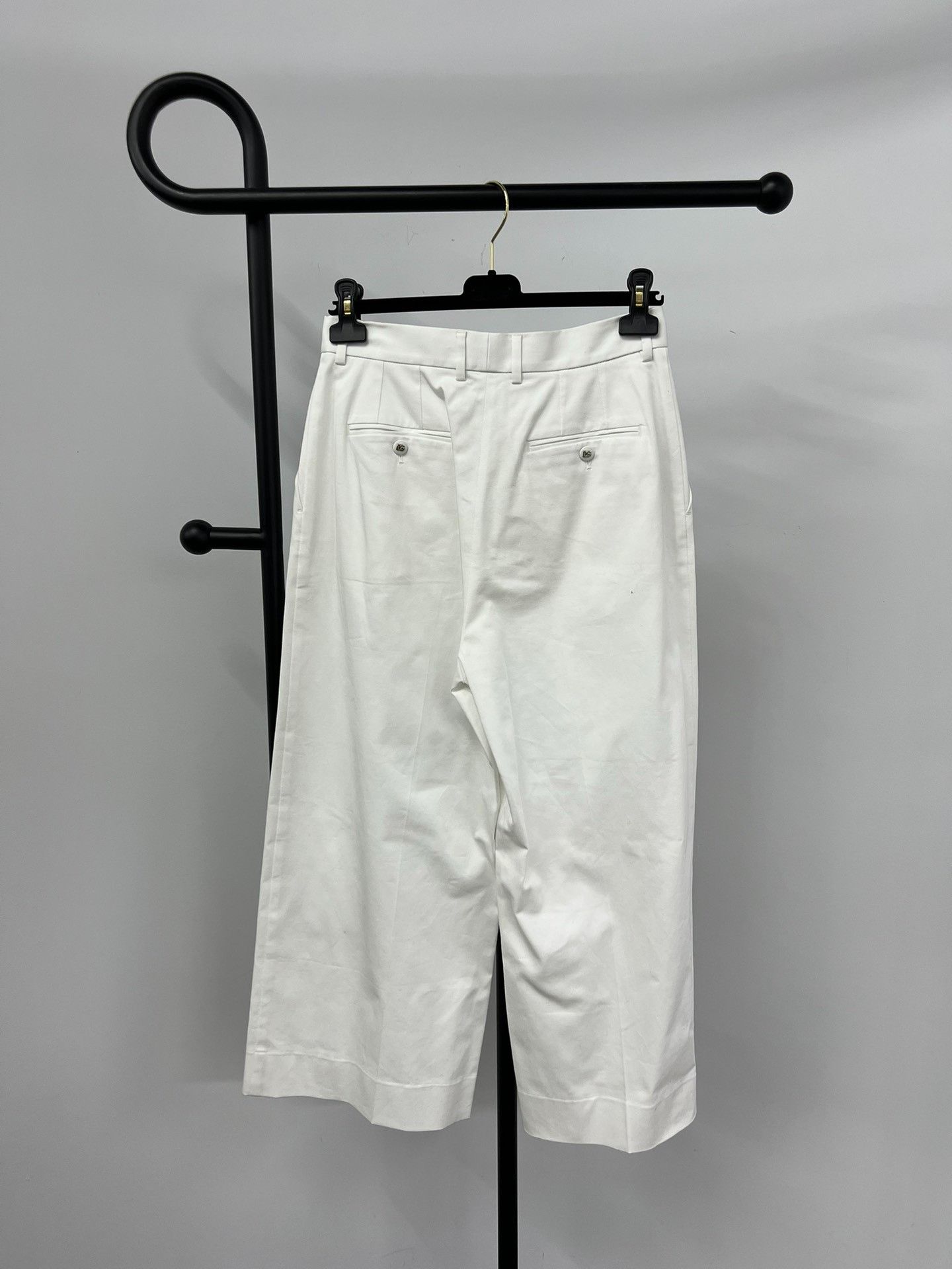 Dolce & Gabbana Dolce&Gabbana White Casual Wide-Leg Pants Size 42" / US 20 - 3 Thumbnail