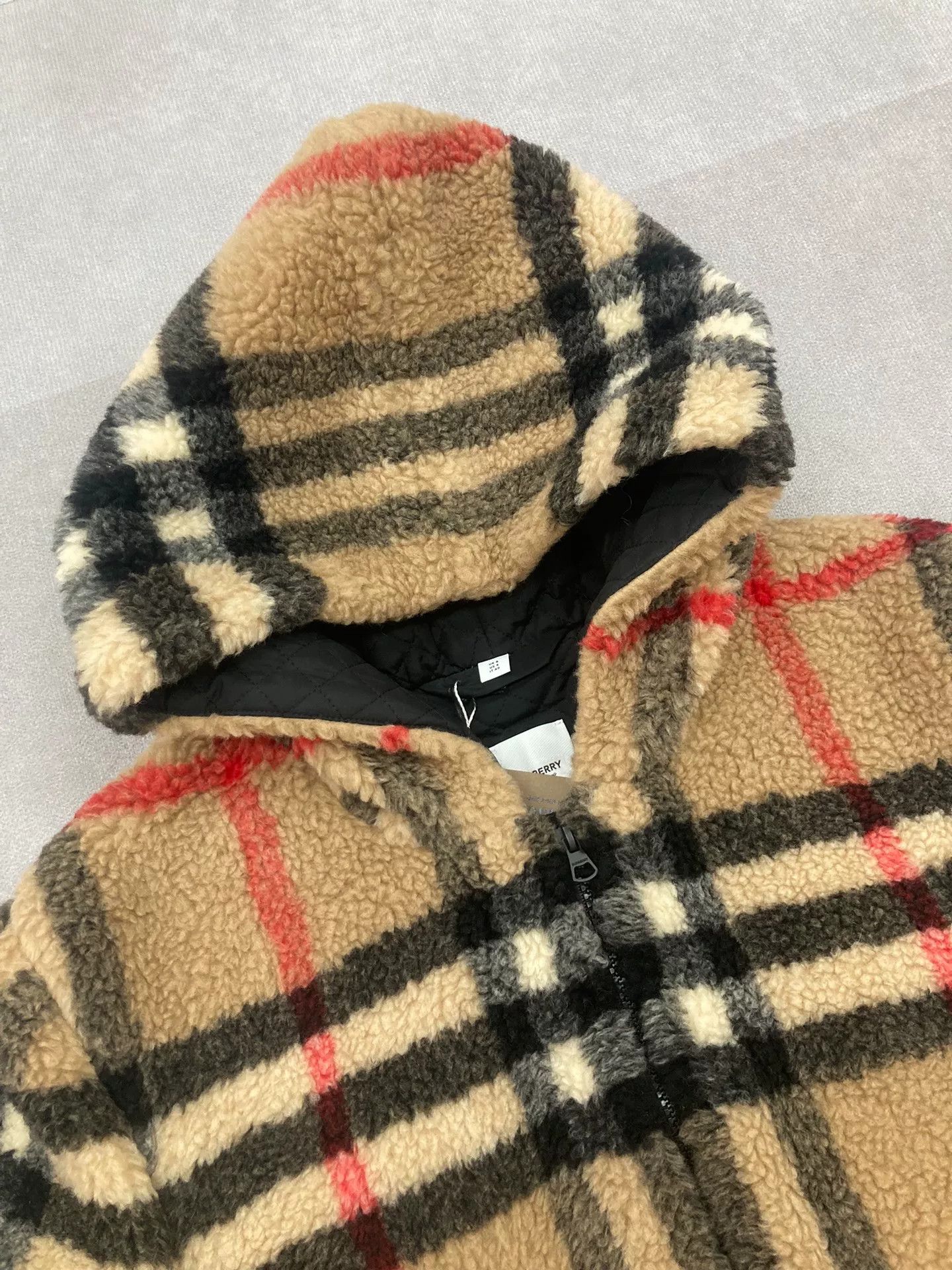 Burberry Burberry Classic Check Shearling Teddy Coat Size S / US 4 / IT 40 - 4 Thumbnail