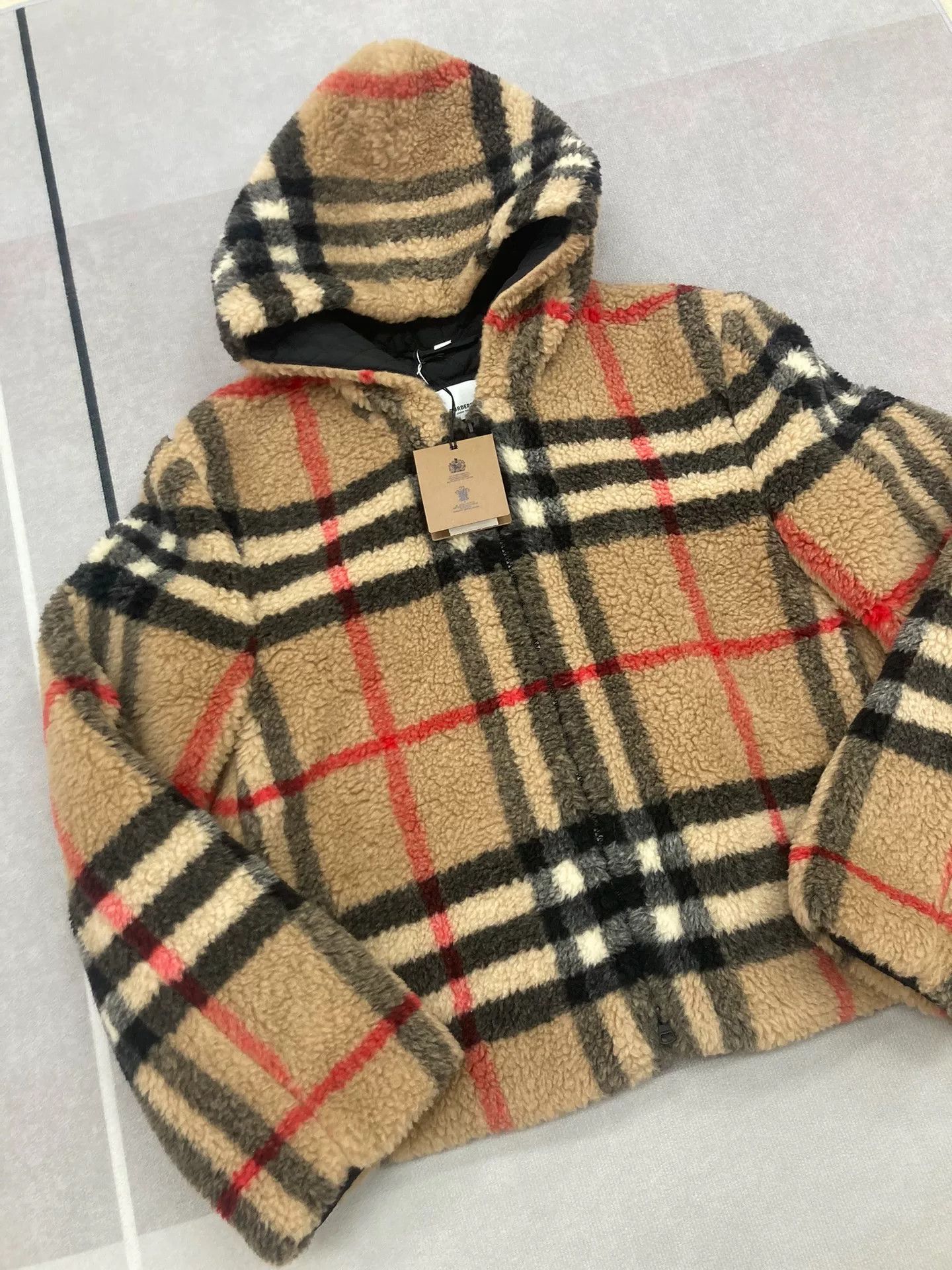 Burberry Burberry Classic Check Shearling Teddy Coat Size S / US 4 / IT 40 - 3 Thumbnail