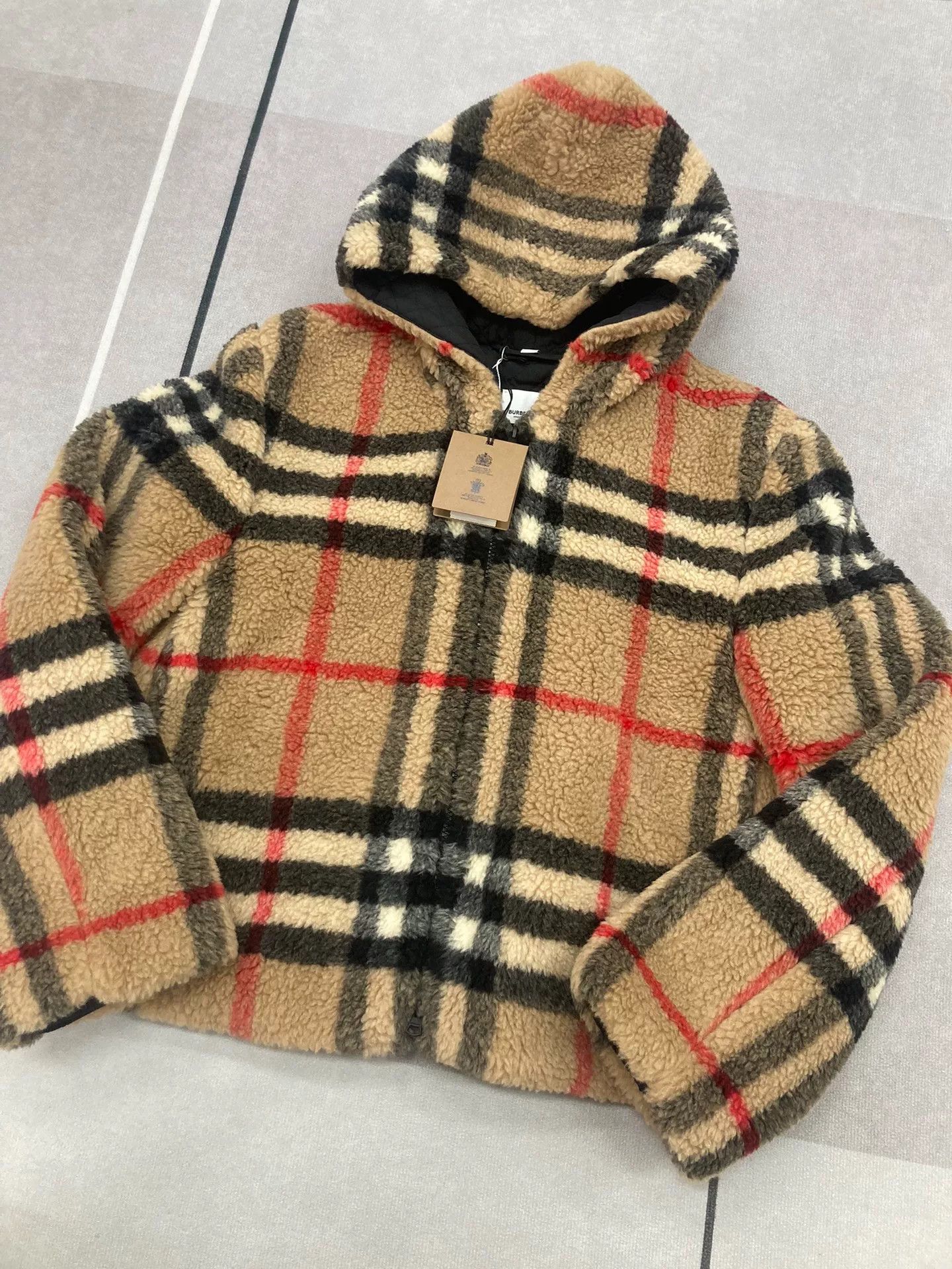 Burberry Burberry Classic Check Shearling Teddy Coat Size S / US 4 / IT 40 - 2 Thumbnail