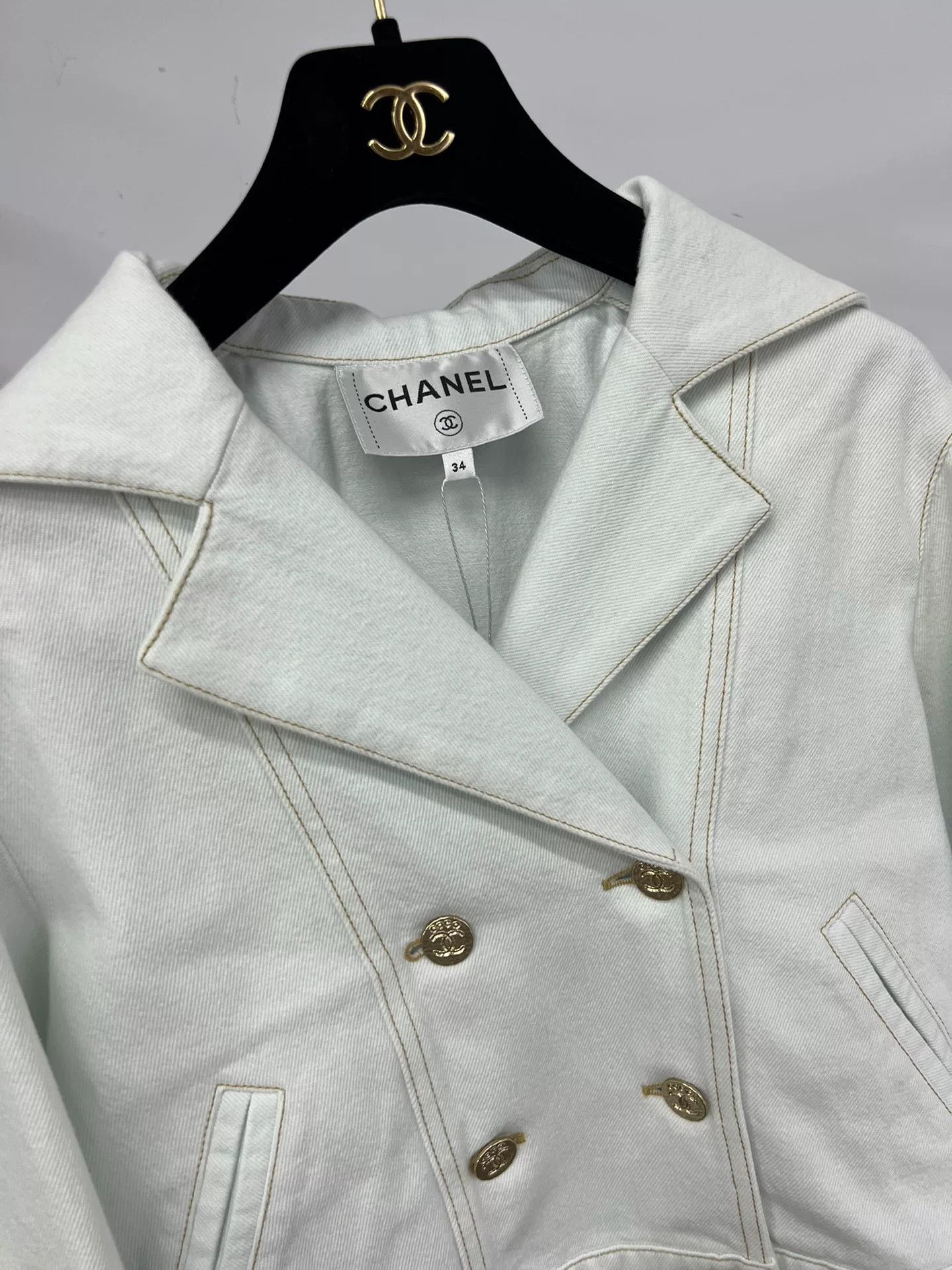 Chanel Chanel 24M Beach Light Blue Denim Jacket Size XXS / US 00 / IT 34 - 3 Thumbnail