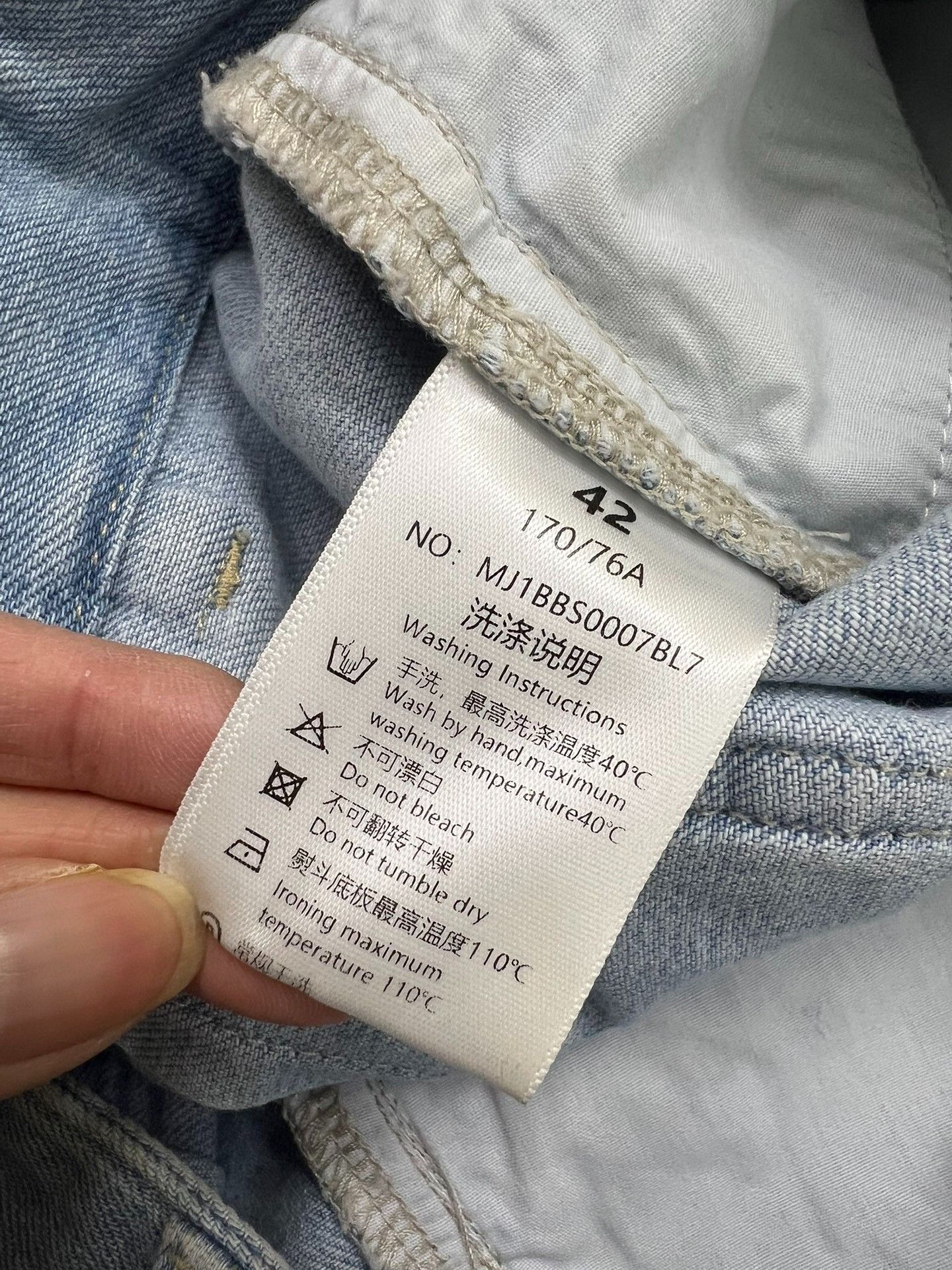 MITTAN MITHRIDATE Light Blue Denim Bermuda Shorts Size 42" / US 20 - 5 Thumbnail