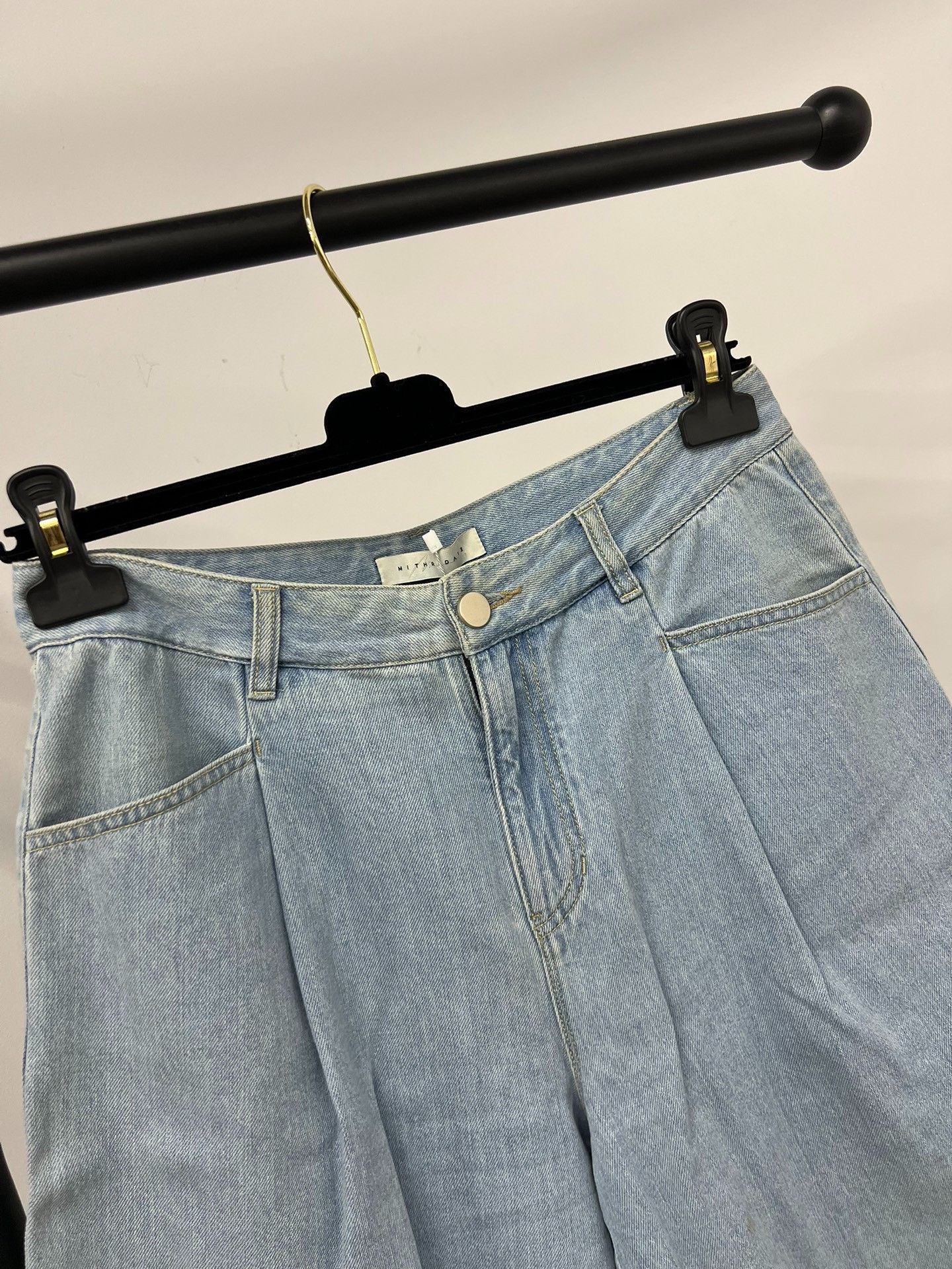 MITTAN MITHRIDATE Light Blue Denim Bermuda Shorts Size 42" / US 20 - 2 Thumbnail