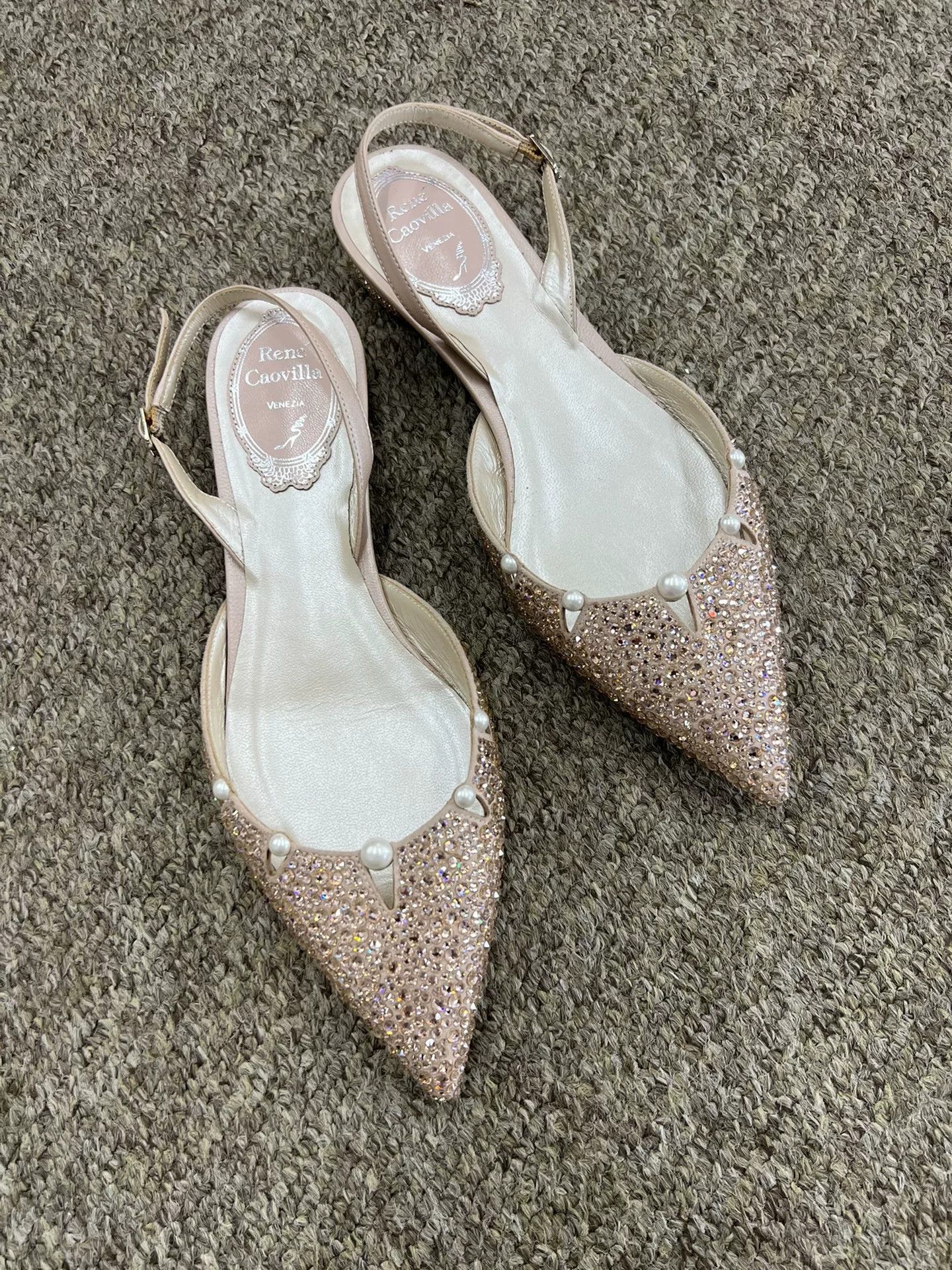 Rene Caovilla Rene Caovilla Crystal Flat Sandals Size US 4 / IT 34 - 3 Thumbnail